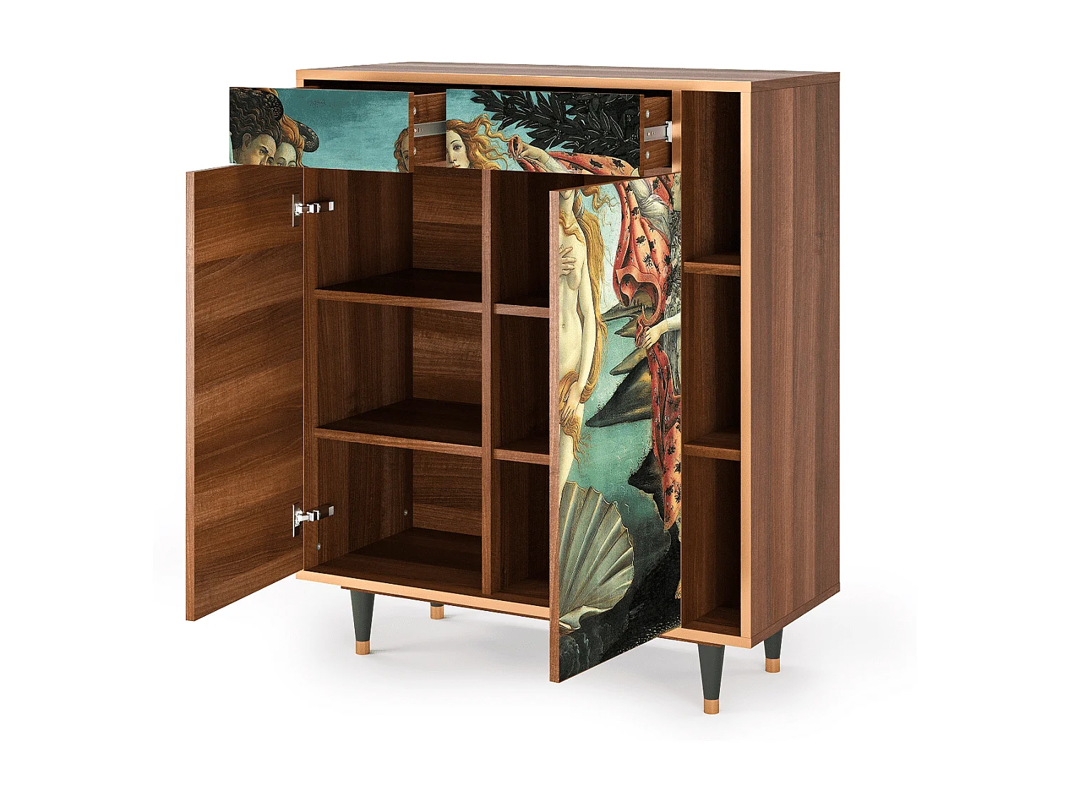 Buffet - 96х110х41 cm - BS6 - The Birth of Venus, Noyer