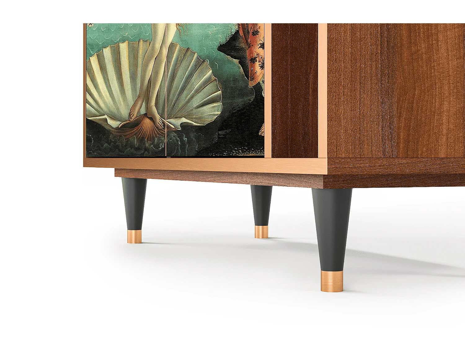 Kredens - 96х110х41 cm - BS6 - The Birth of Venus, Orzech