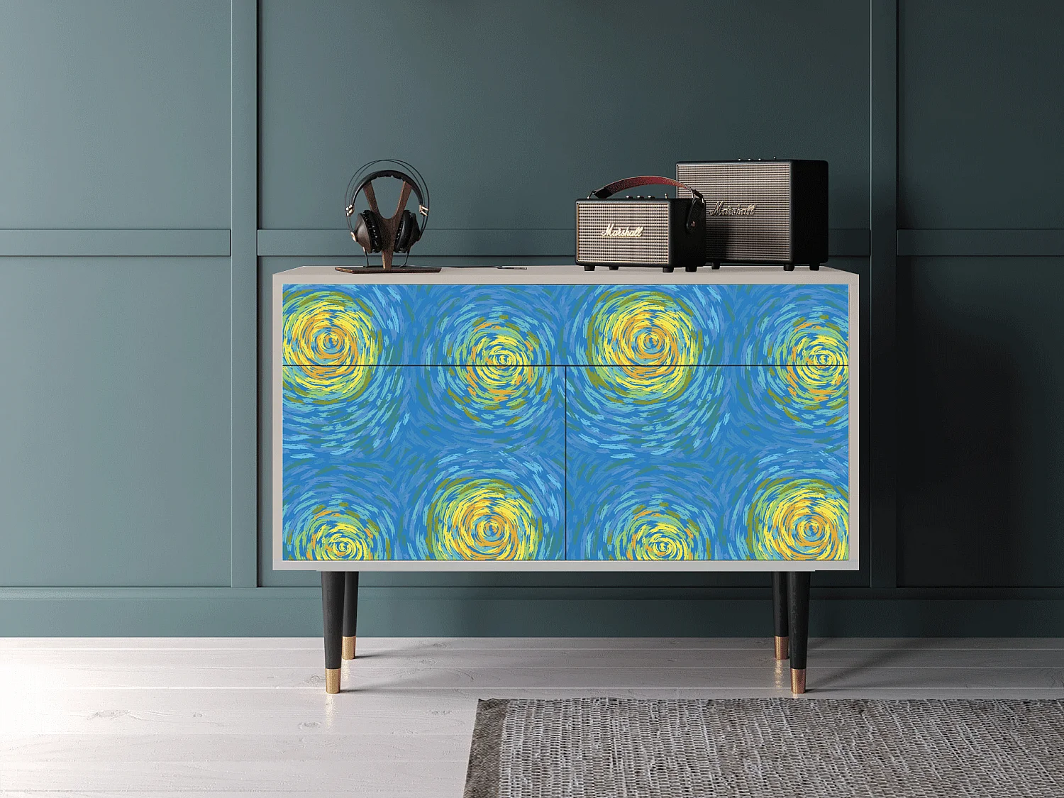 Credenza - 115x85x48 cm - BS4 - Van Gogh Lights, Sabbia