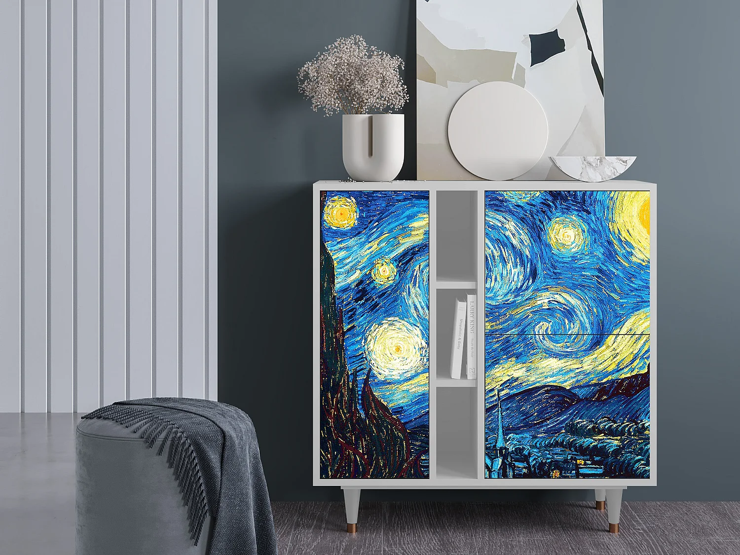 Aparador - 94х96х41 cm - BS5 - The Starry Night  , Branco