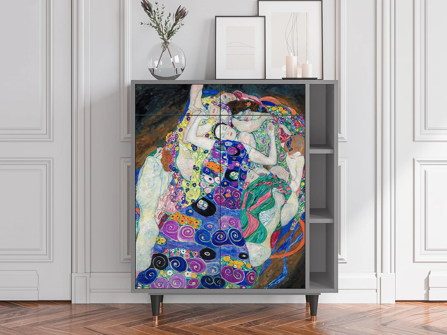 Sideboard - 96х110х41 cm - BS6 - The Maiden by Klimt, Grau