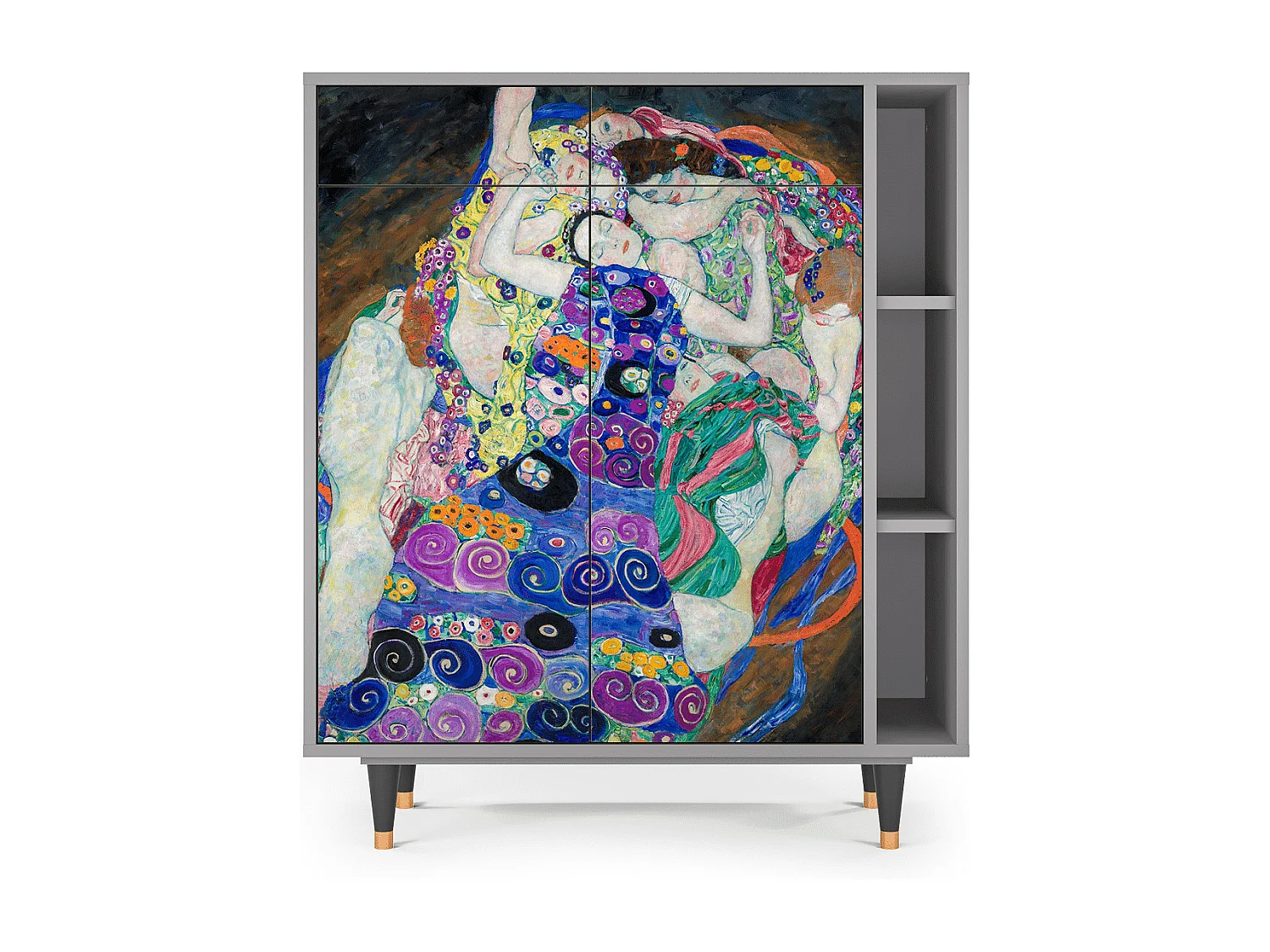 Kredens - 96х110х41 cm - BS6 - The Maiden by Klimt, Szary