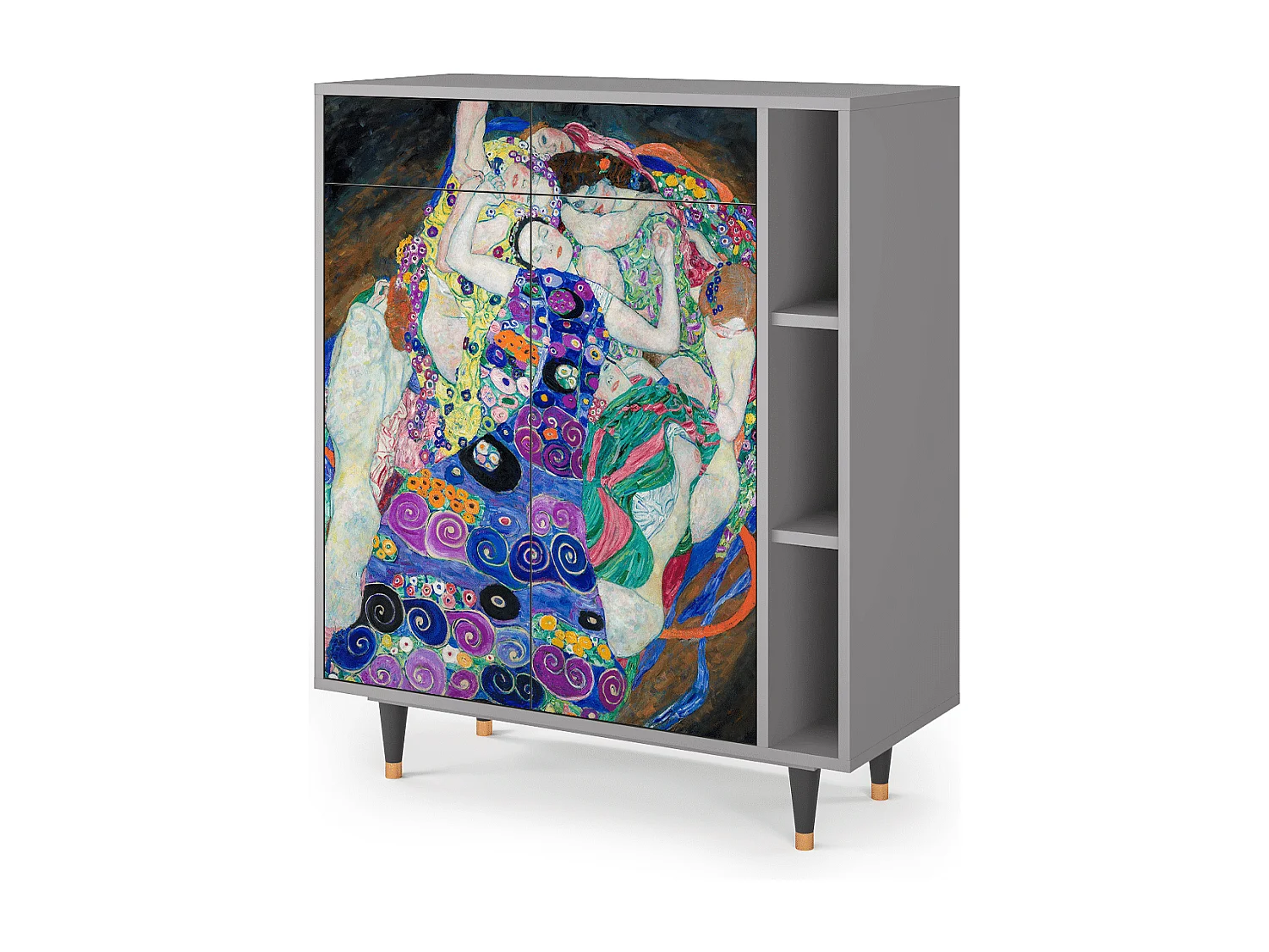 Kredens - 96х110х41 cm - BS6 - The Maiden by Klimt, Szary