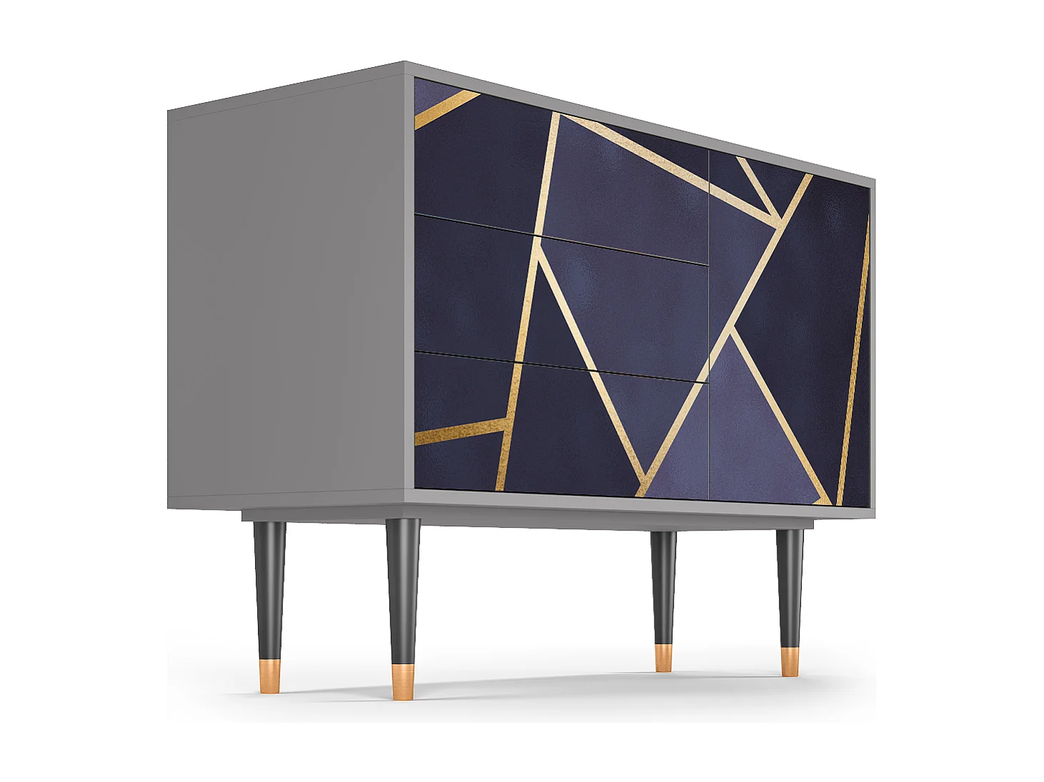 Kredens - 115х84х41 cm - S3 - The Amethyst, Szary