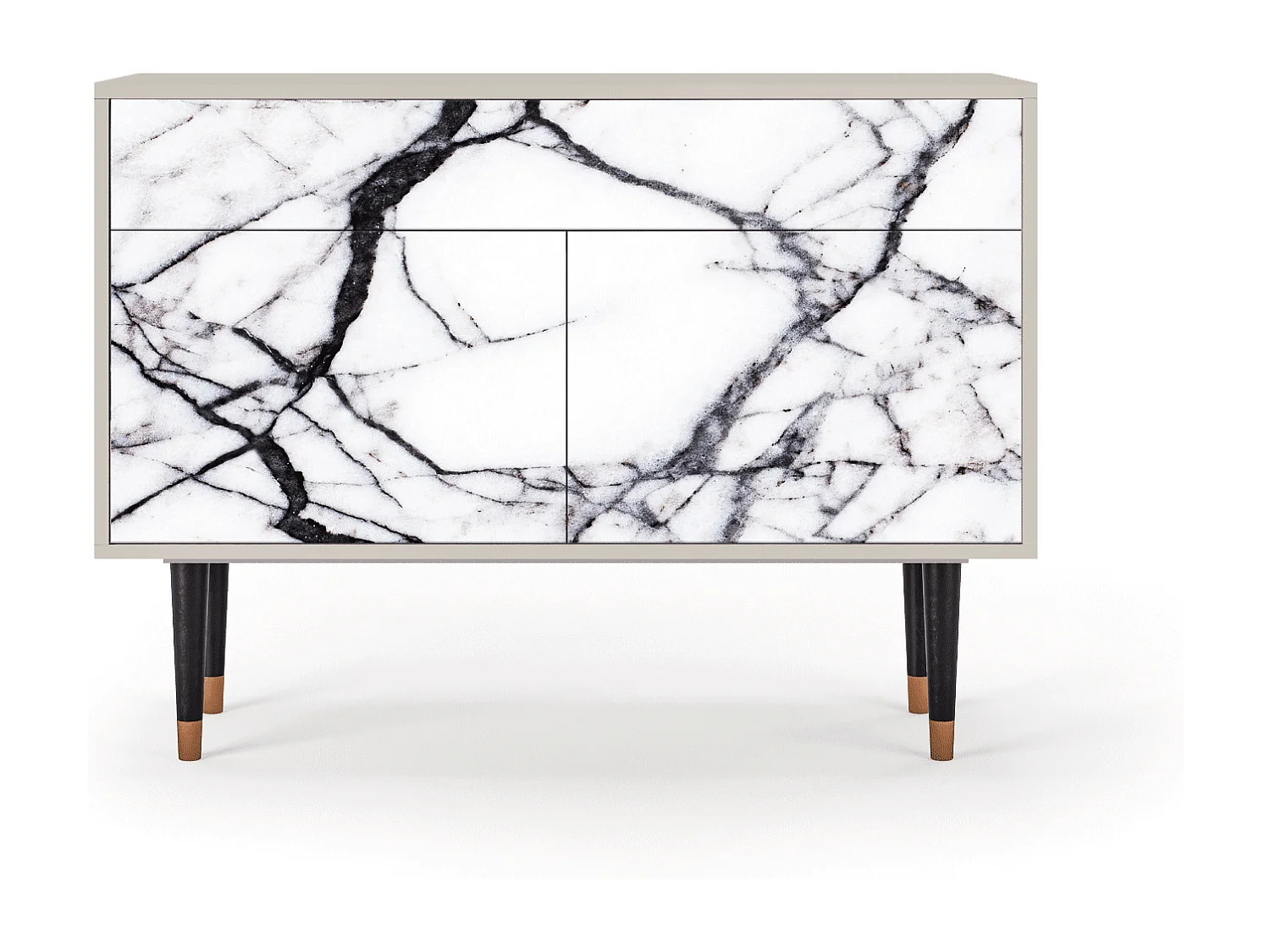 Buffet - 115x85x48 cm - BS4 - Raven Marble, Sable