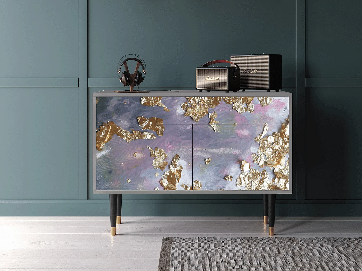 Buffet - 115x85x48 cm - BS4 - Planet Earth, Gris