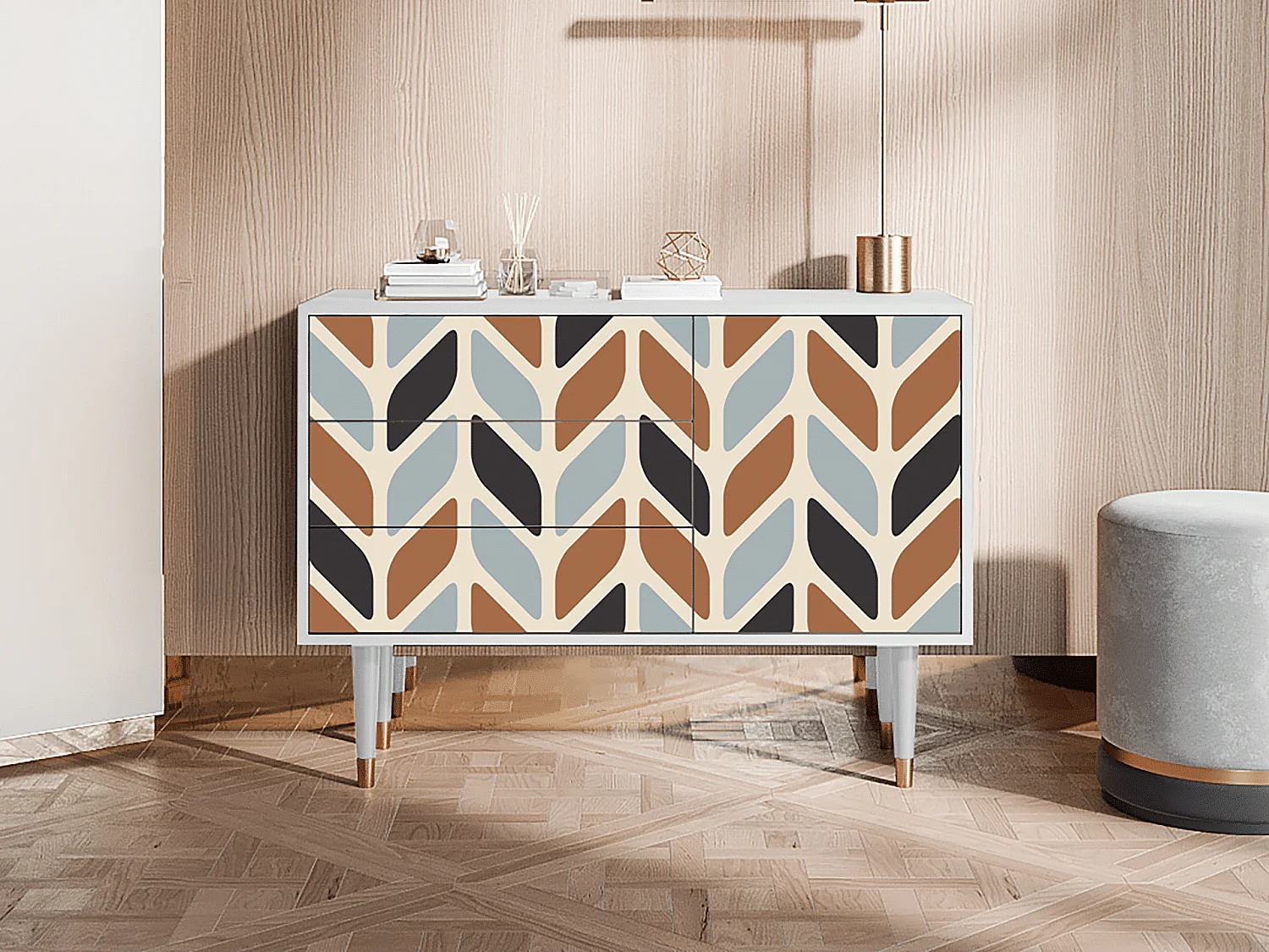 Dressoir - 115х84х41 cm - S3 - Beige Laure, Wit