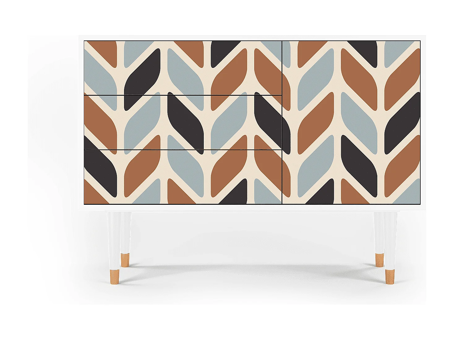 Dressoir - 115х84х41 cm - S3 - Beige Laure, Wit