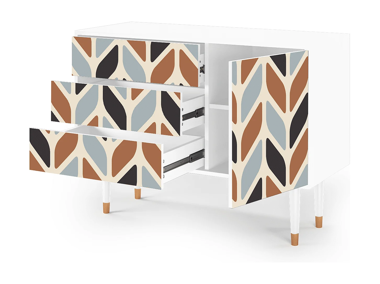 Buffet - 115х84х41 cm - S3 - Beige Laure, Blanc