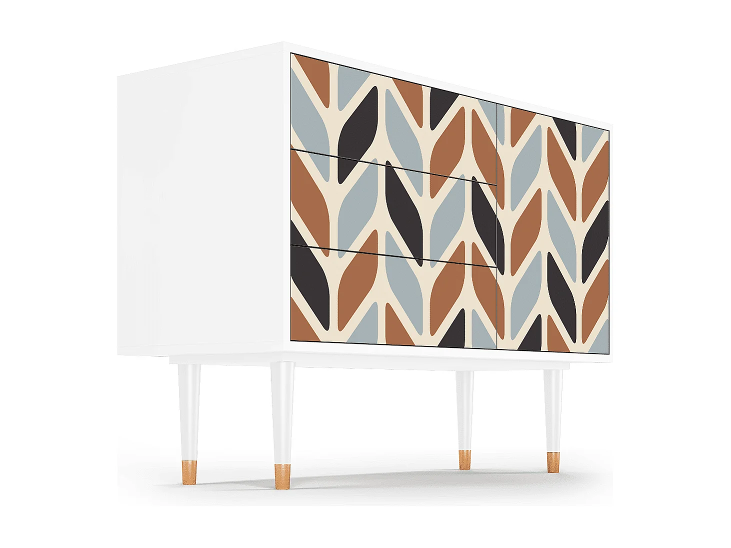 Kredens - 115х84х41 cm - S3 - Beige Laure, Biały