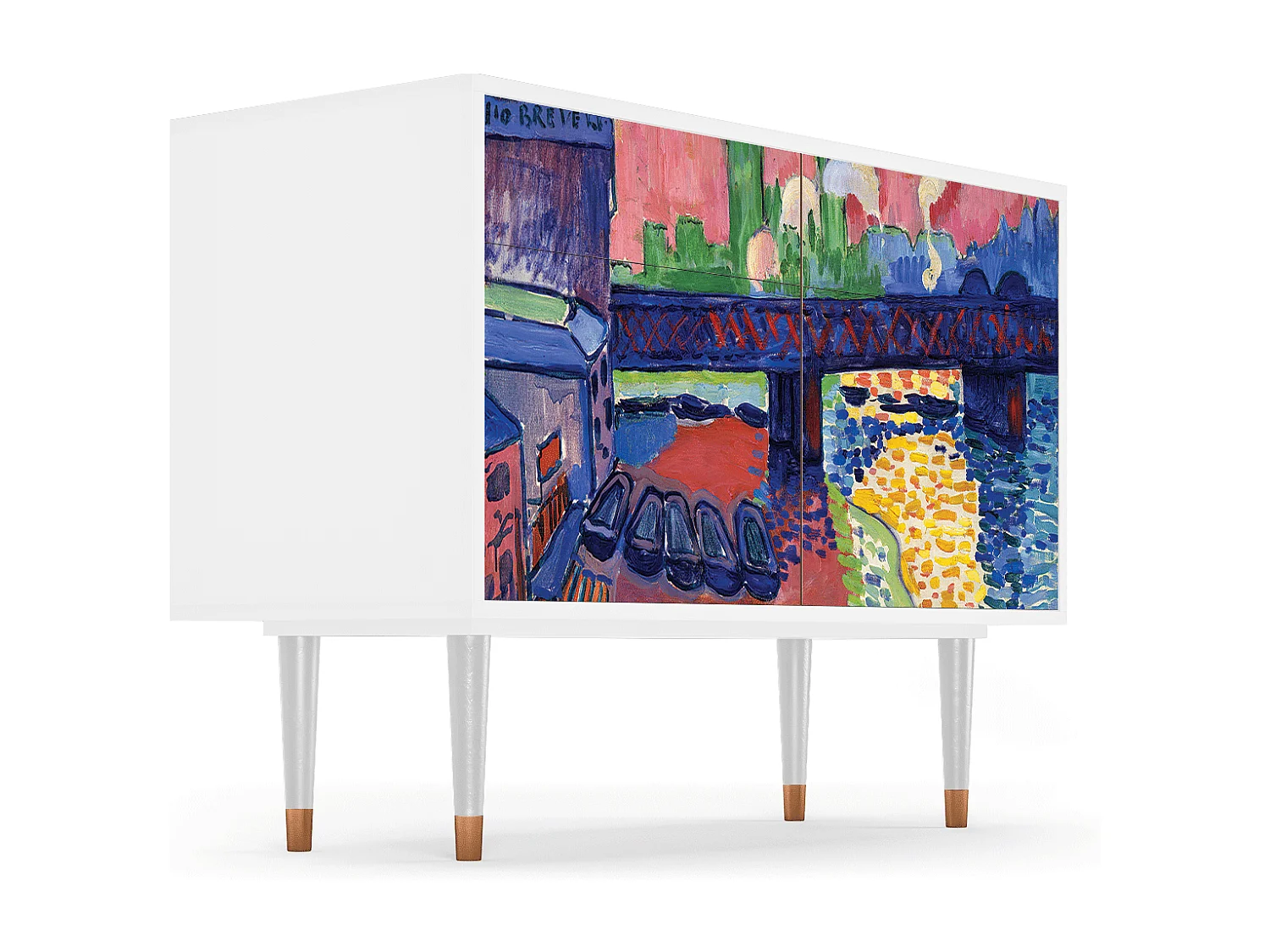 Dressoir - 115x85x48 cm - BS4 - Charing Cross Bridge, Wit