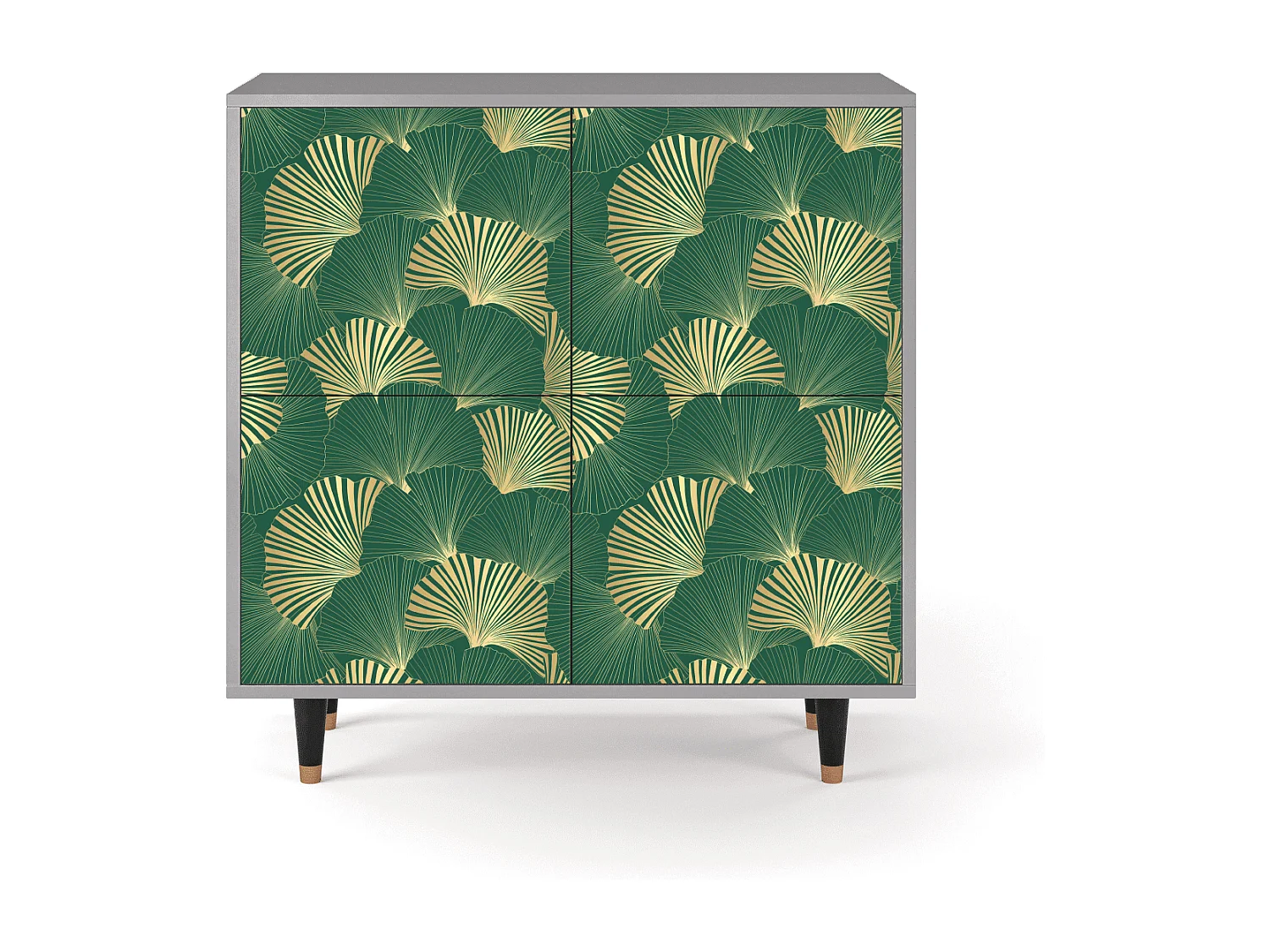 Kredens - 94x96x48 cm - BS3 - Gold Ginkgo, Szary