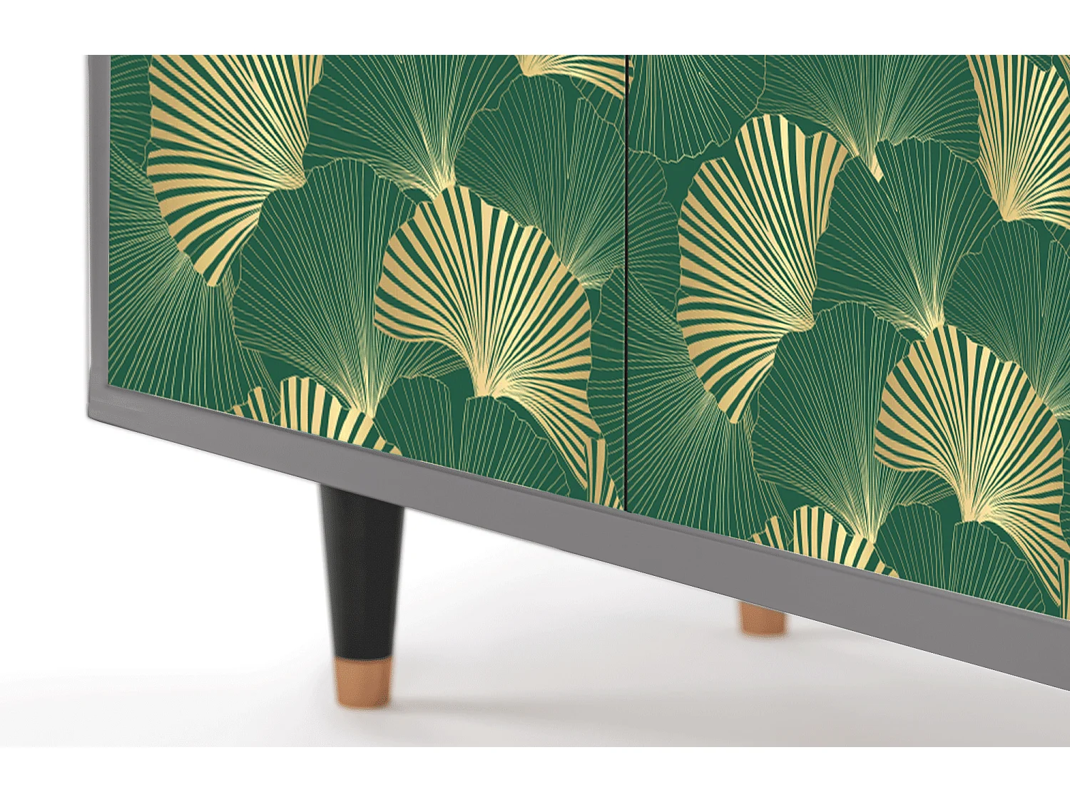 Kredens - 94x96x48 cm - BS3 - Gold Ginkgo, Szary