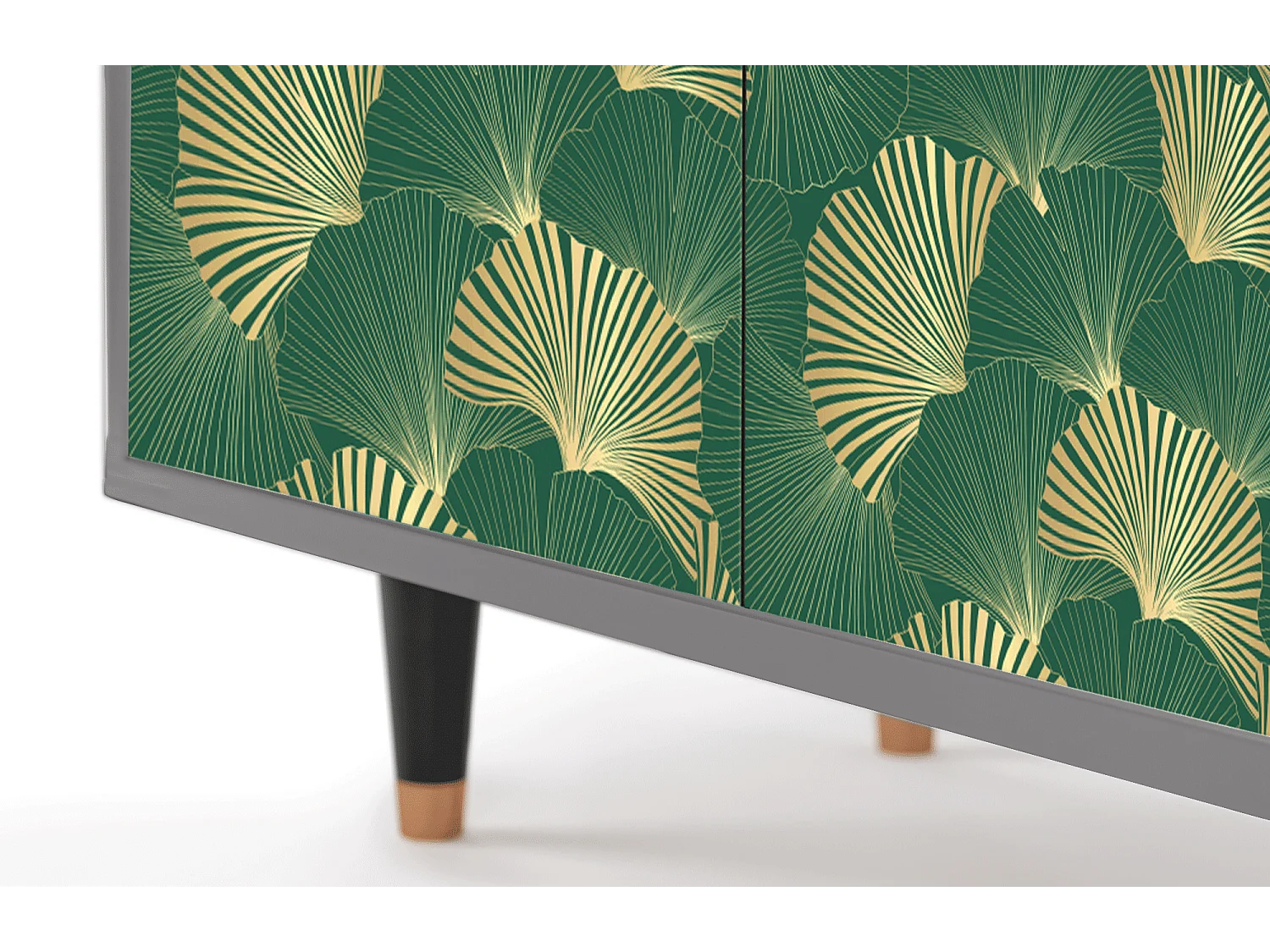 Kredens - 94x96x48 cm - BS3 - Gold Ginkgo, Szary