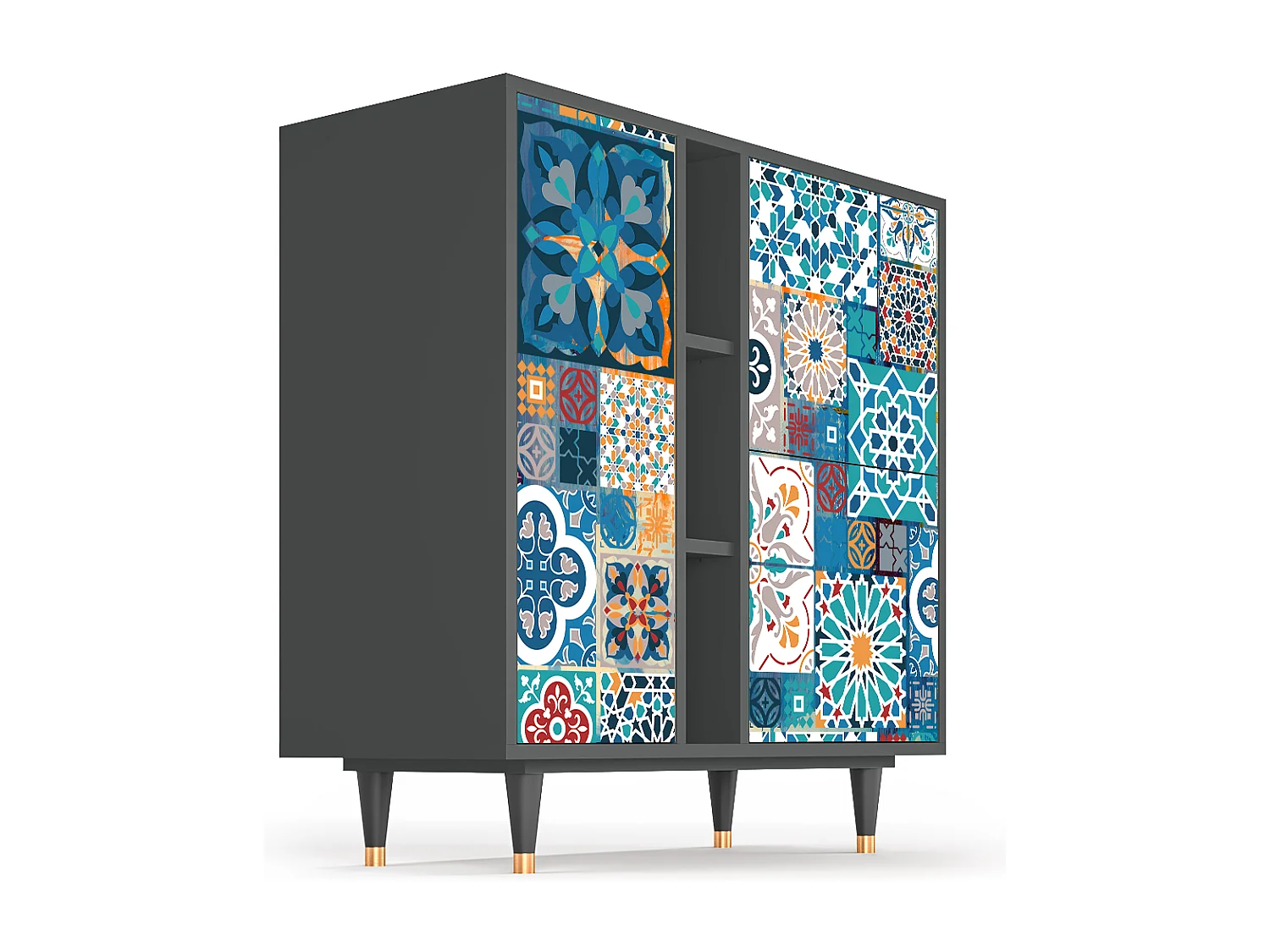 Buffet - 94х96х41 cm - BS5 - Moroccan Market, Anthracite