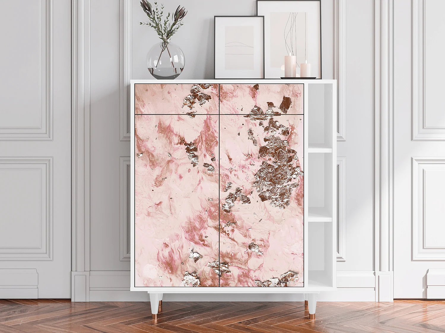Sideboard - 96х110х41 cm - BS6 - Cotton Candy, Weiß