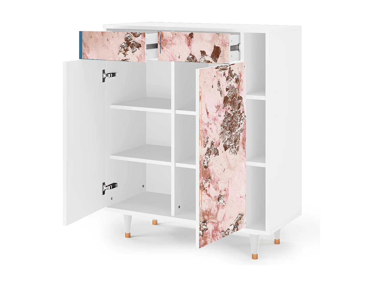 Sideboard - 96х110х41 cm - BS6 - Cotton Candy, Weiß