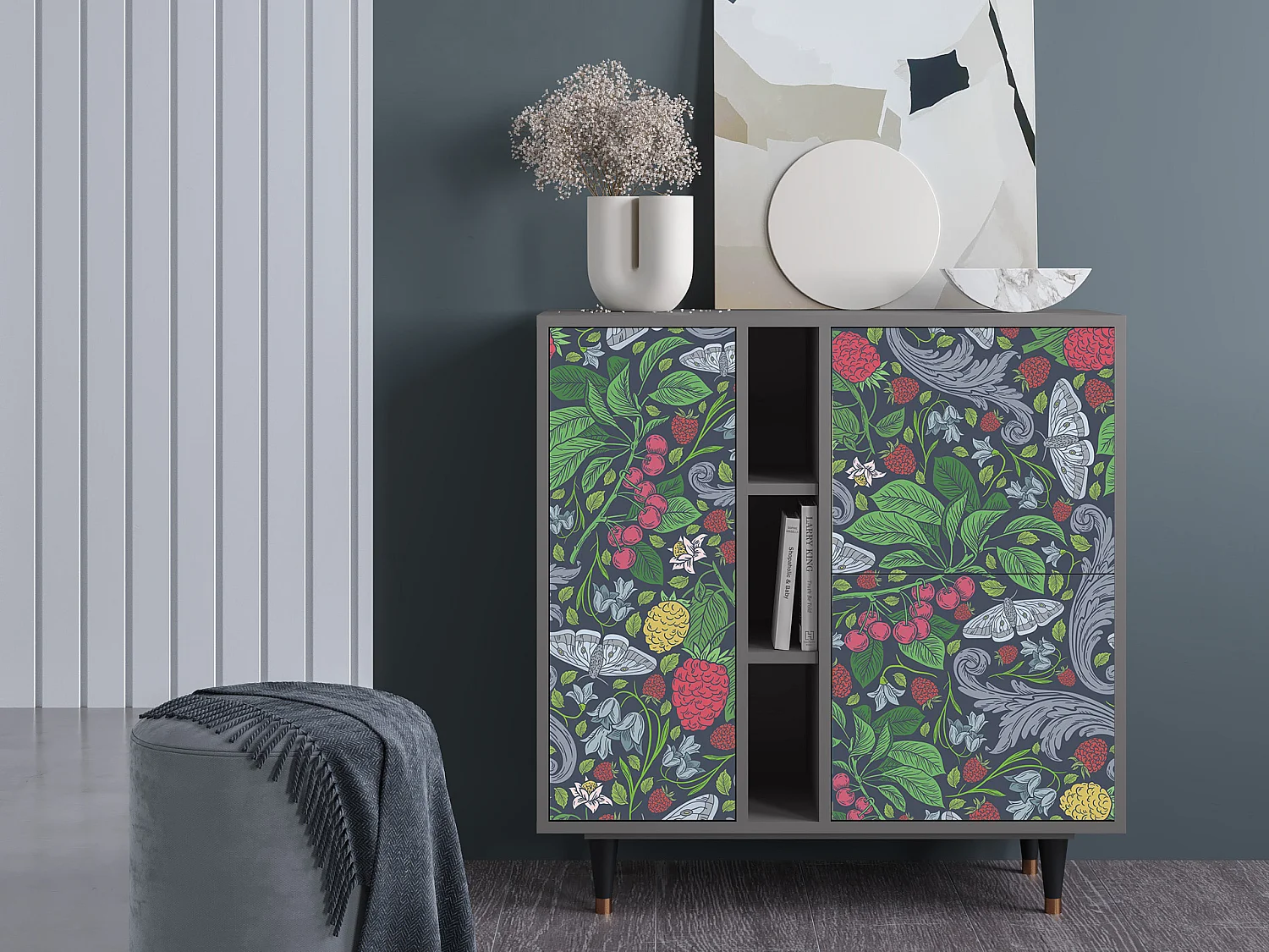 Credenza - 94х96х41 cm - BS5 - Summer Berries, Grigio