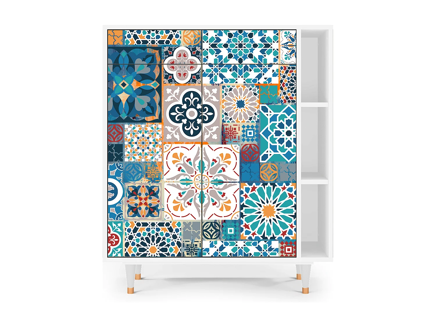 Aparador - 96х110х41 cm - BS6 - Moroccan Market, Branco