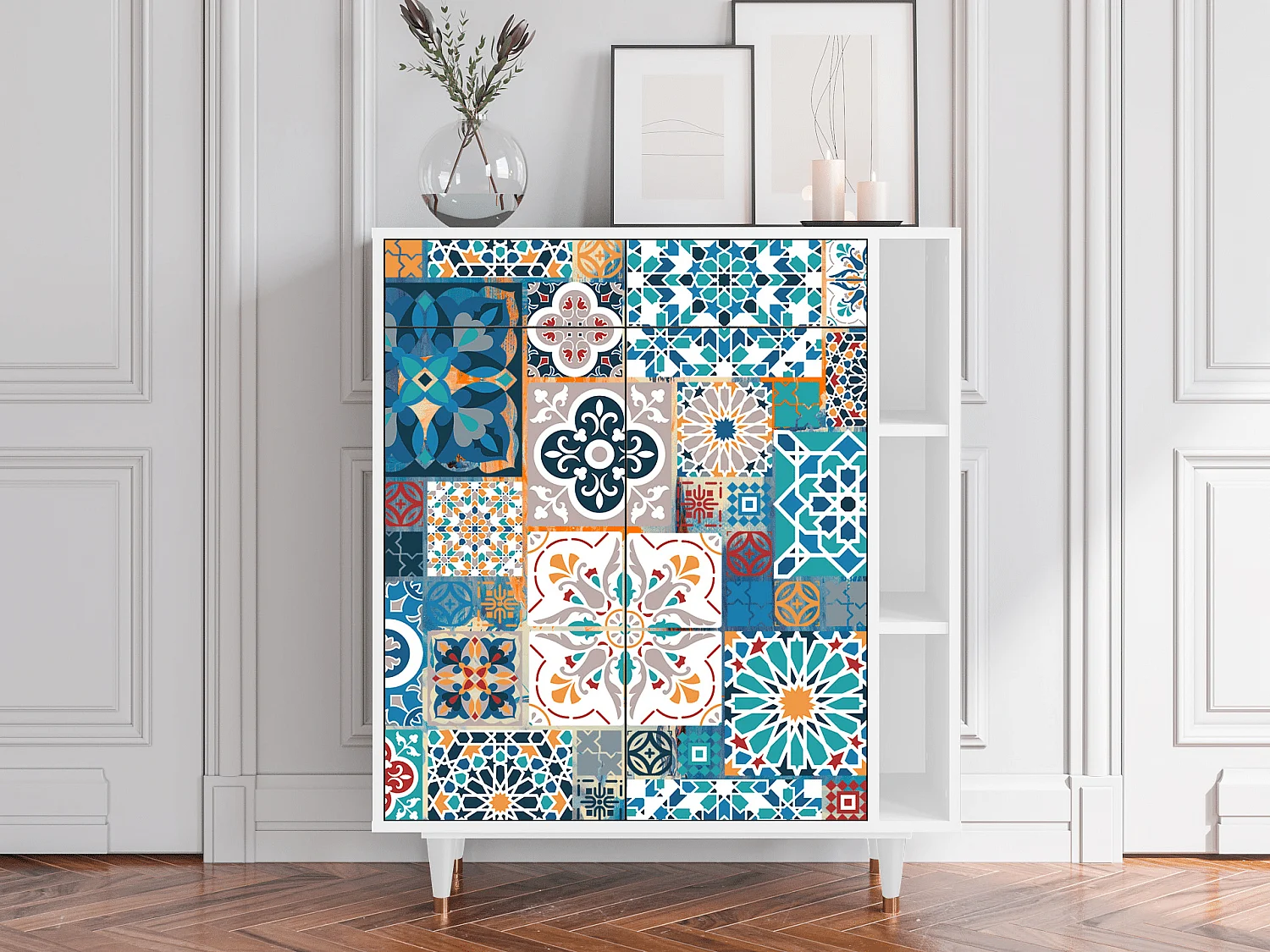 Dressoir - 96х110х41 cm - BS6 - Moroccan Market, Wit