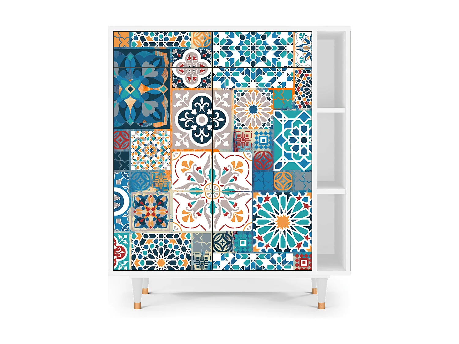 Dressoir - 96х110х41 cm - BS6 - Moroccan Market, Wit