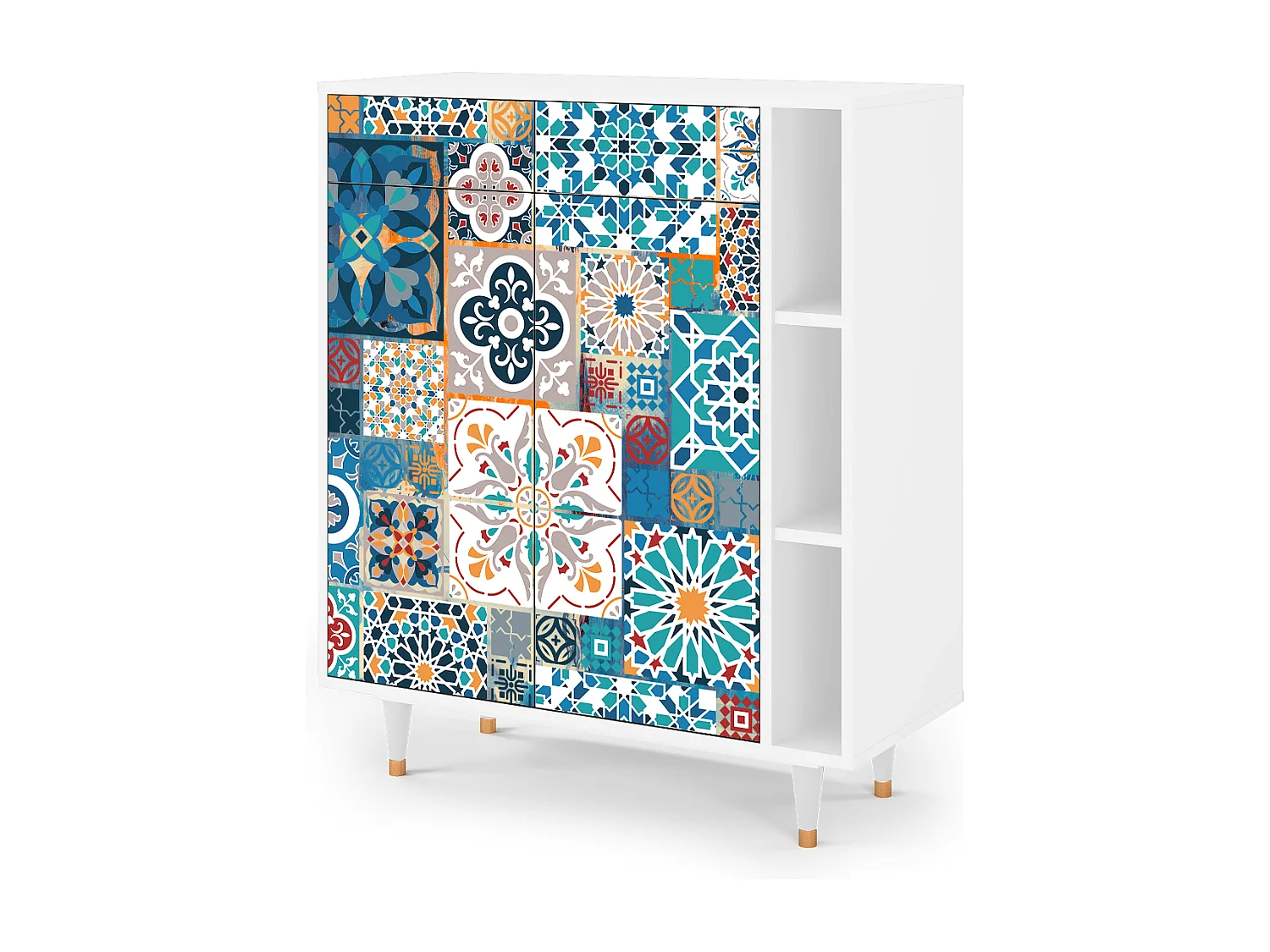 Dressoir - 96х110х41 cm - BS6 - Moroccan Market, Wit