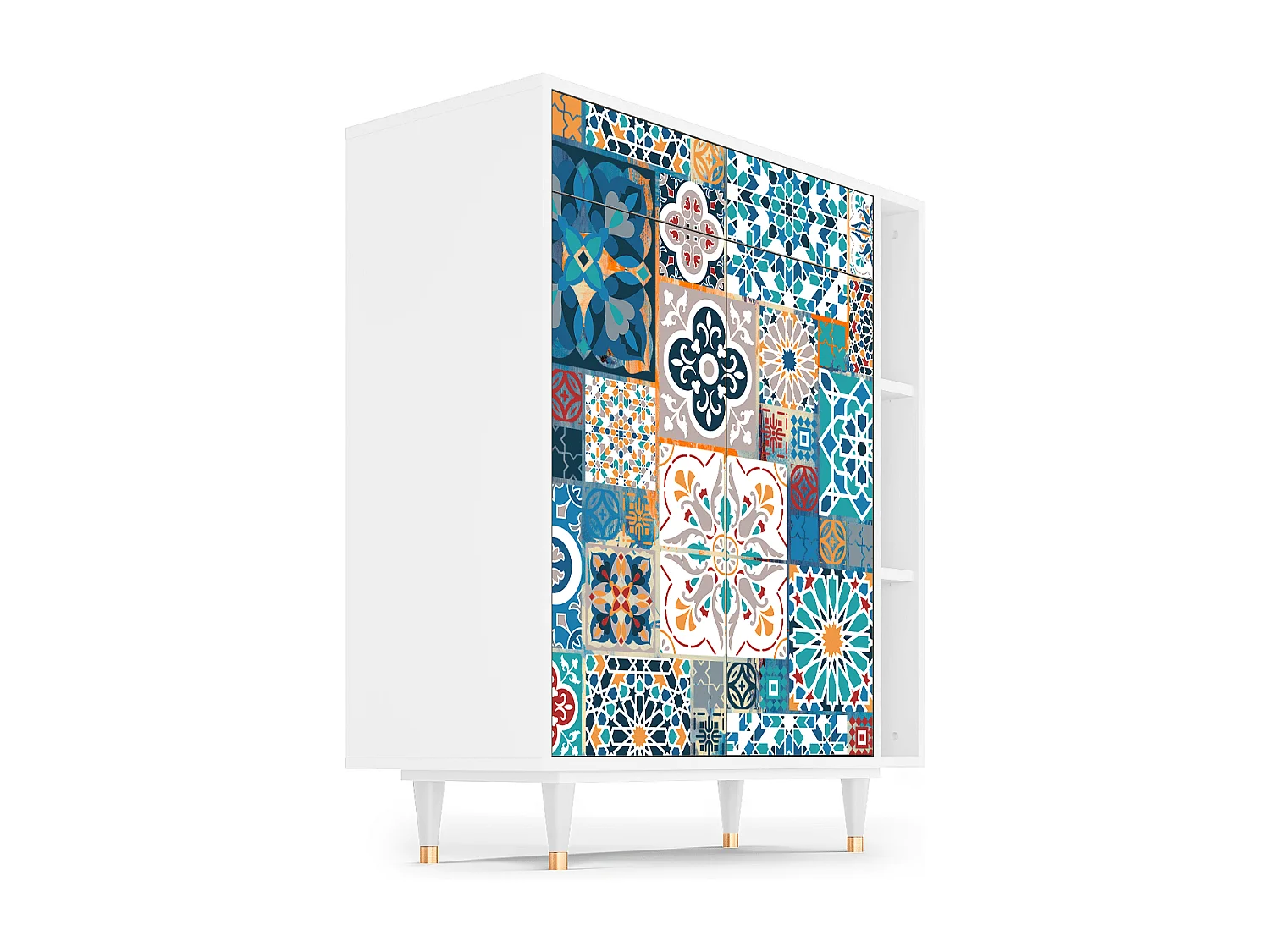 Dressoir - 96х110х41 cm - BS6 - Moroccan Market, Wit