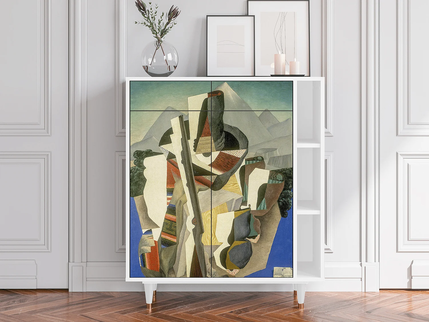 Kredens - 96х110х41 cm - BS6 - The Cubist Paintings , Biały