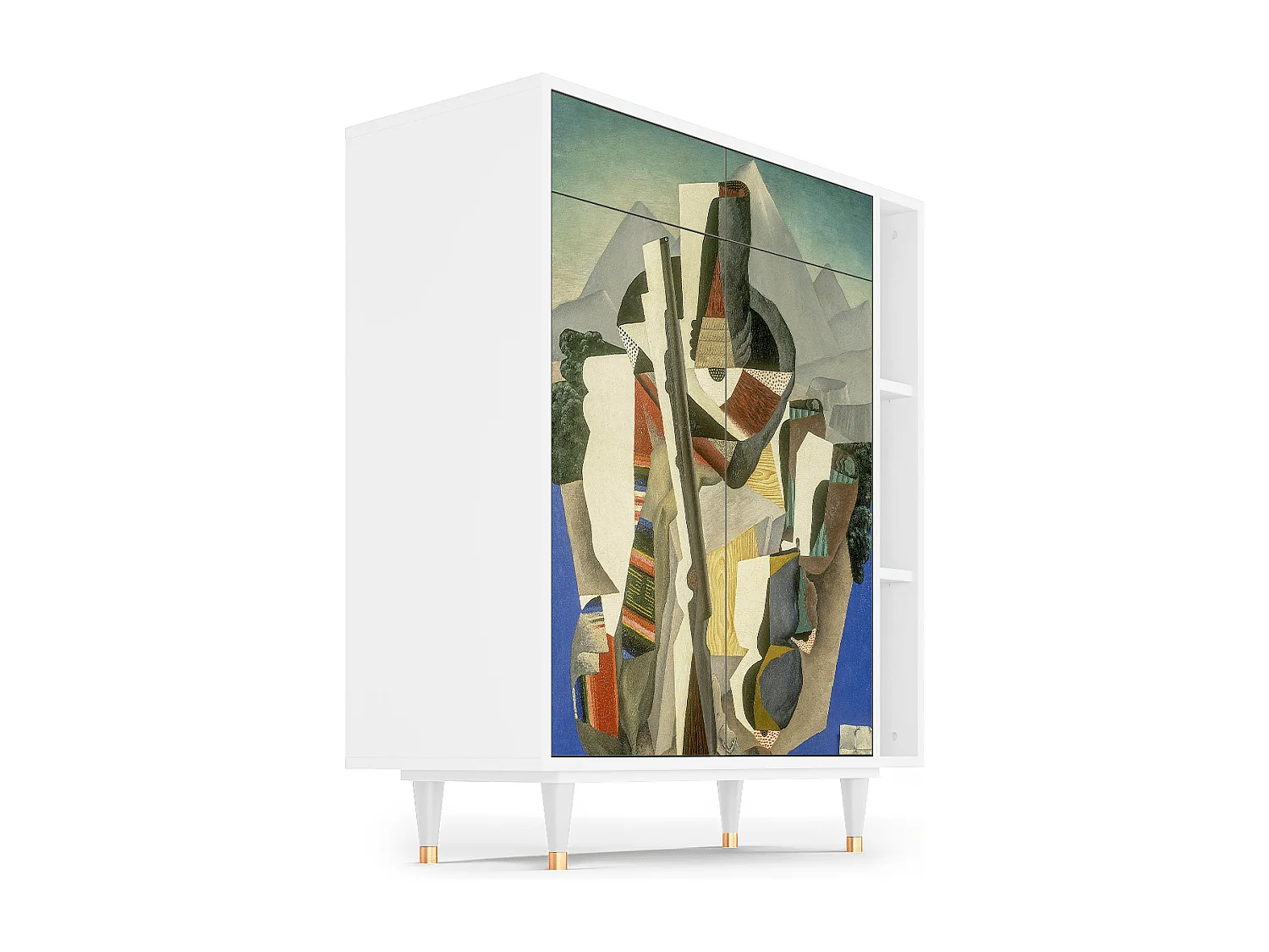 Kredens - 96х110х41 cm - BS6 - The Cubist Paintings , Biały