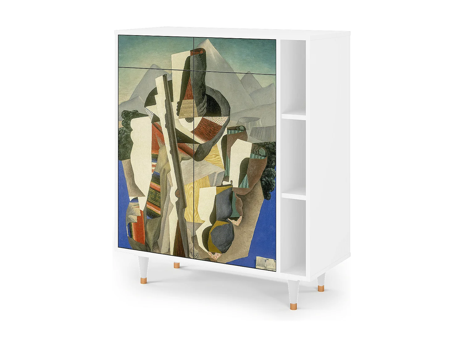 Kredens - 96х110х41 cm - BS6 - The Cubist Paintings , Biały