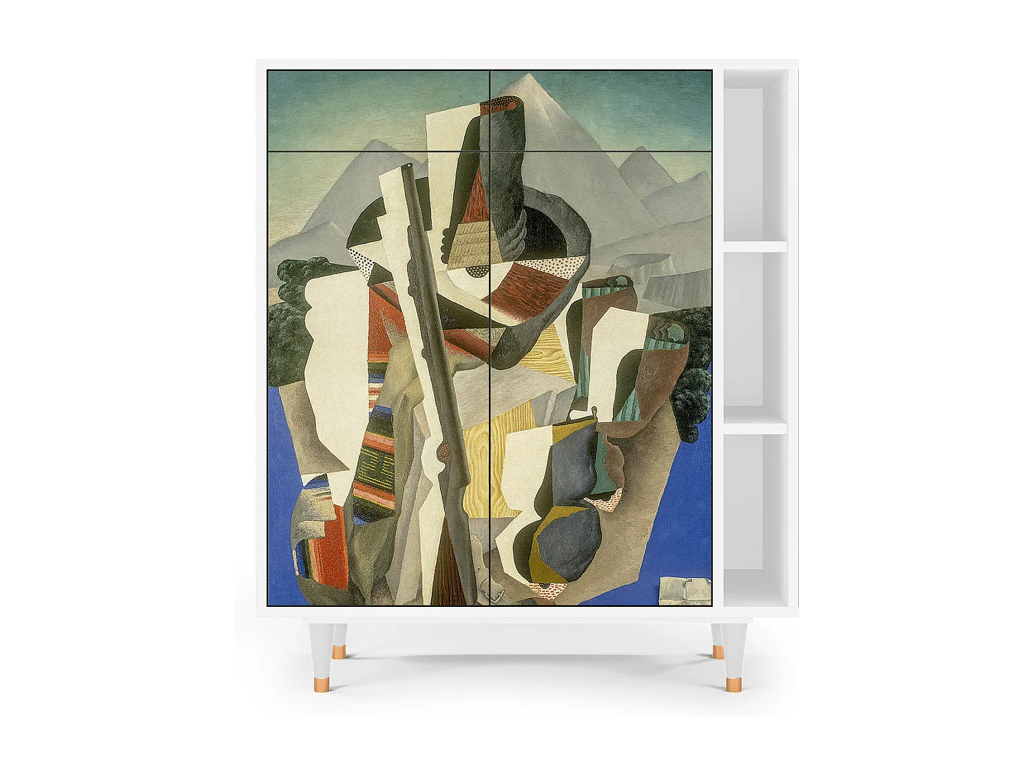 Credenza - 96х110х41 cm - BS6 - The Cubist Paintings , Bianco