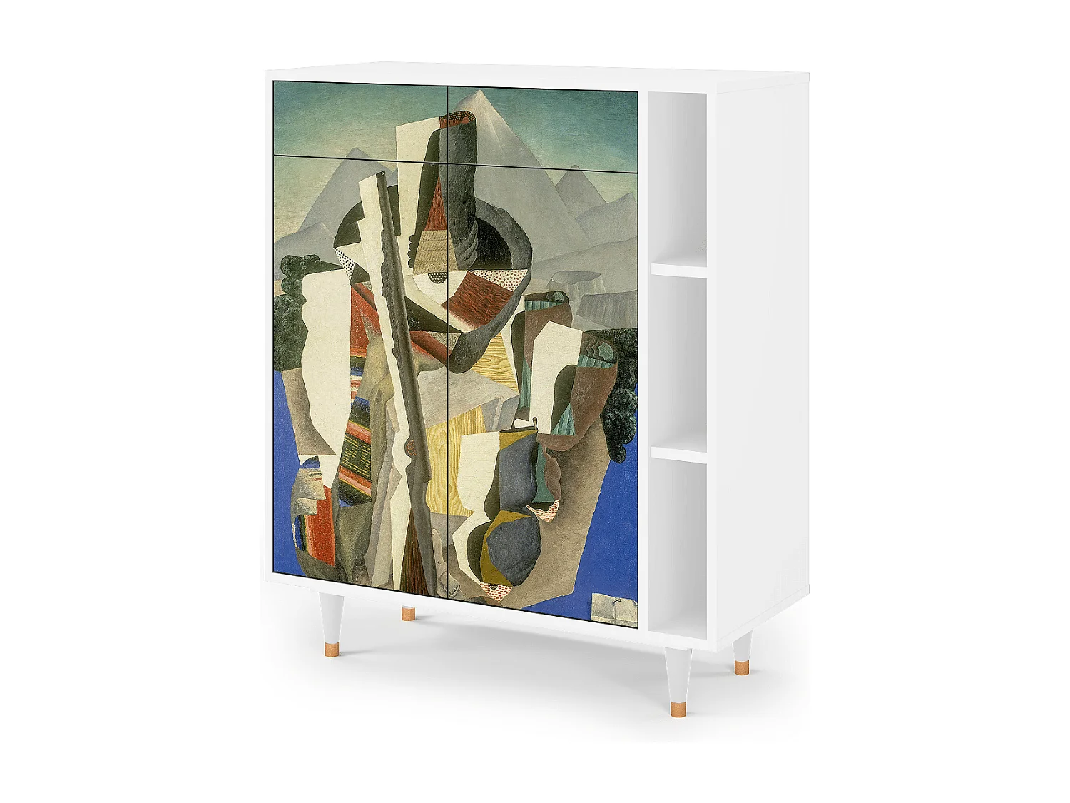 Credenza - 96х110х41 cm - BS6 - The Cubist Paintings , Bianco