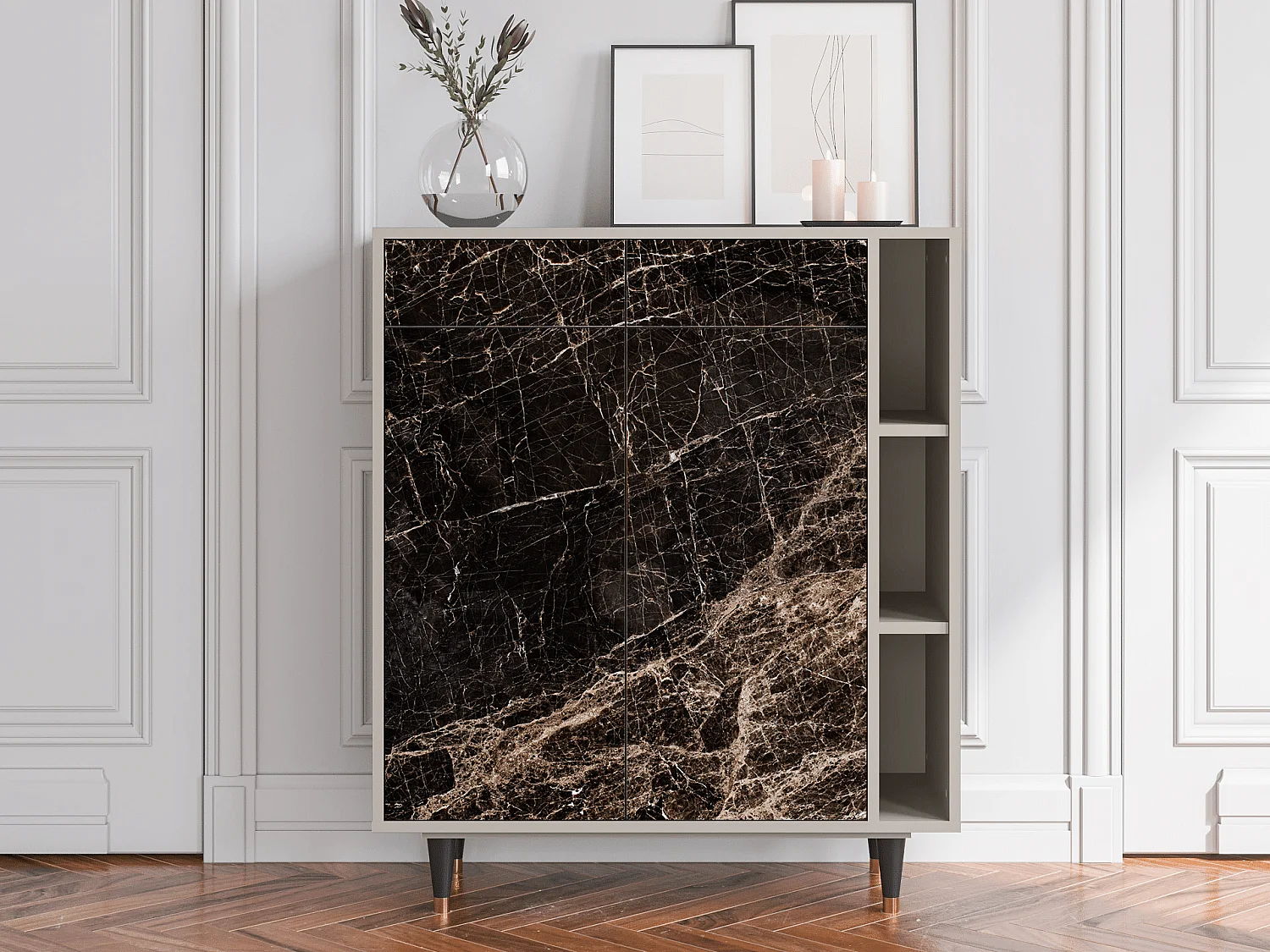 Aparador - 96х110х41 cm - BS6 - Night Abyss, Areia