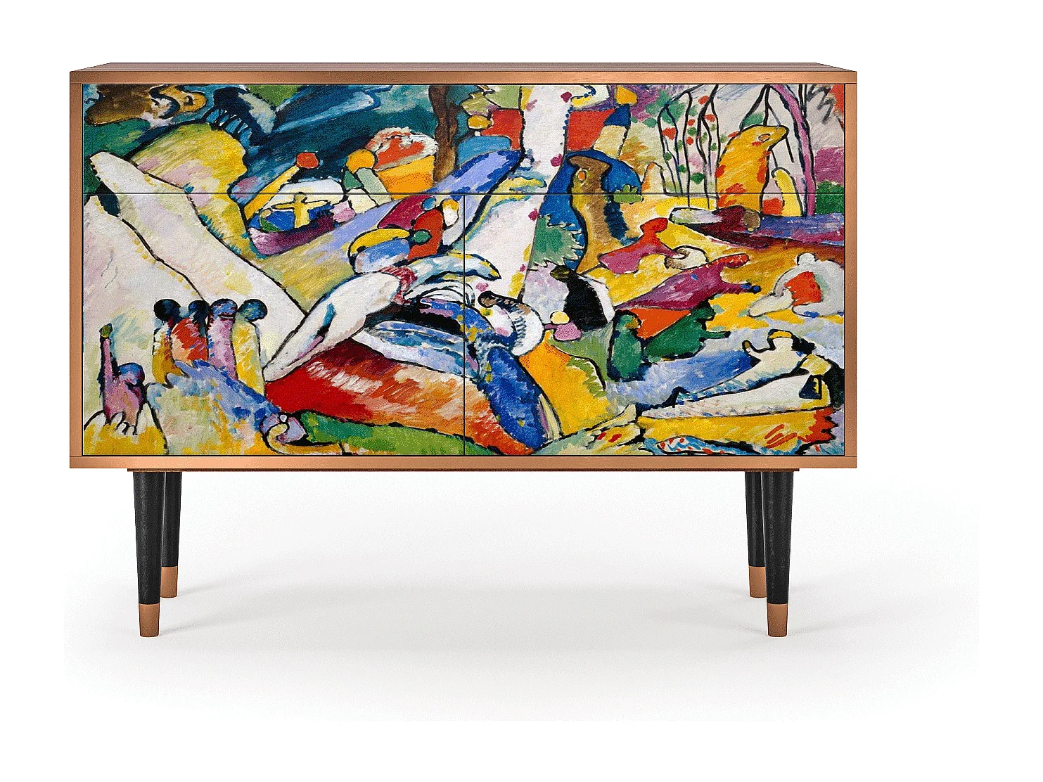 Kredens - 115x85x48 cm - BS4 - Improvisation 26  , Orzech