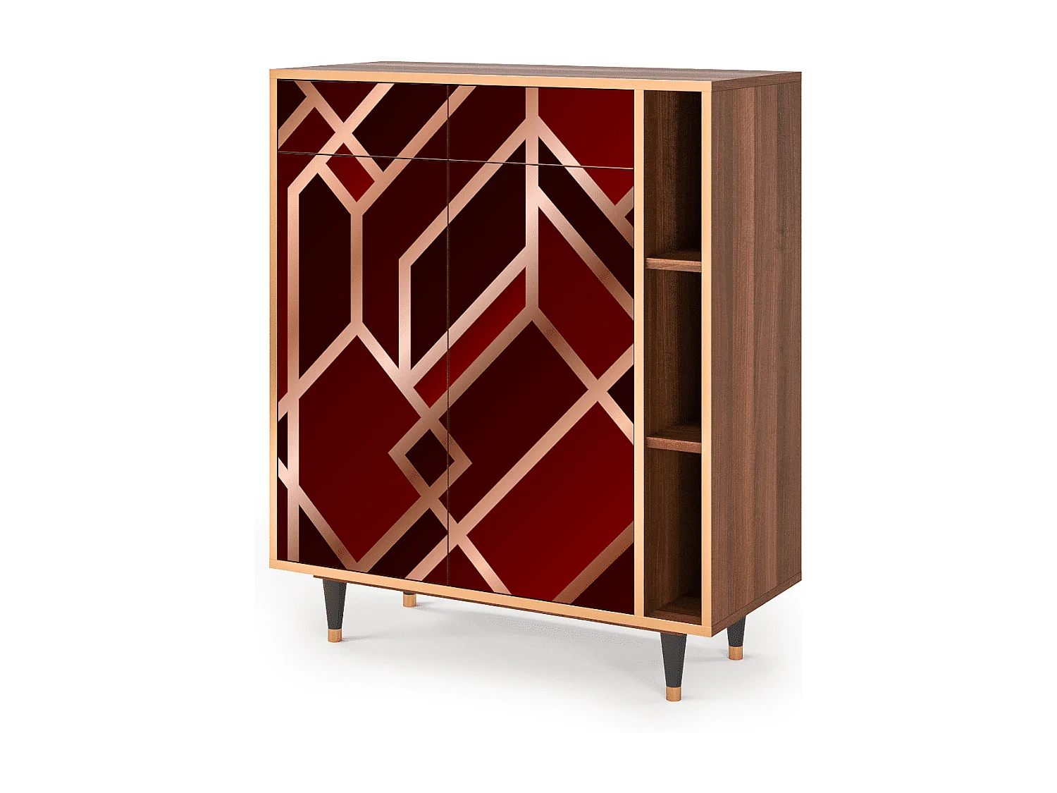 Kredens - 96х110х41 cm - BS6 - Velvet 1920's, Orzech