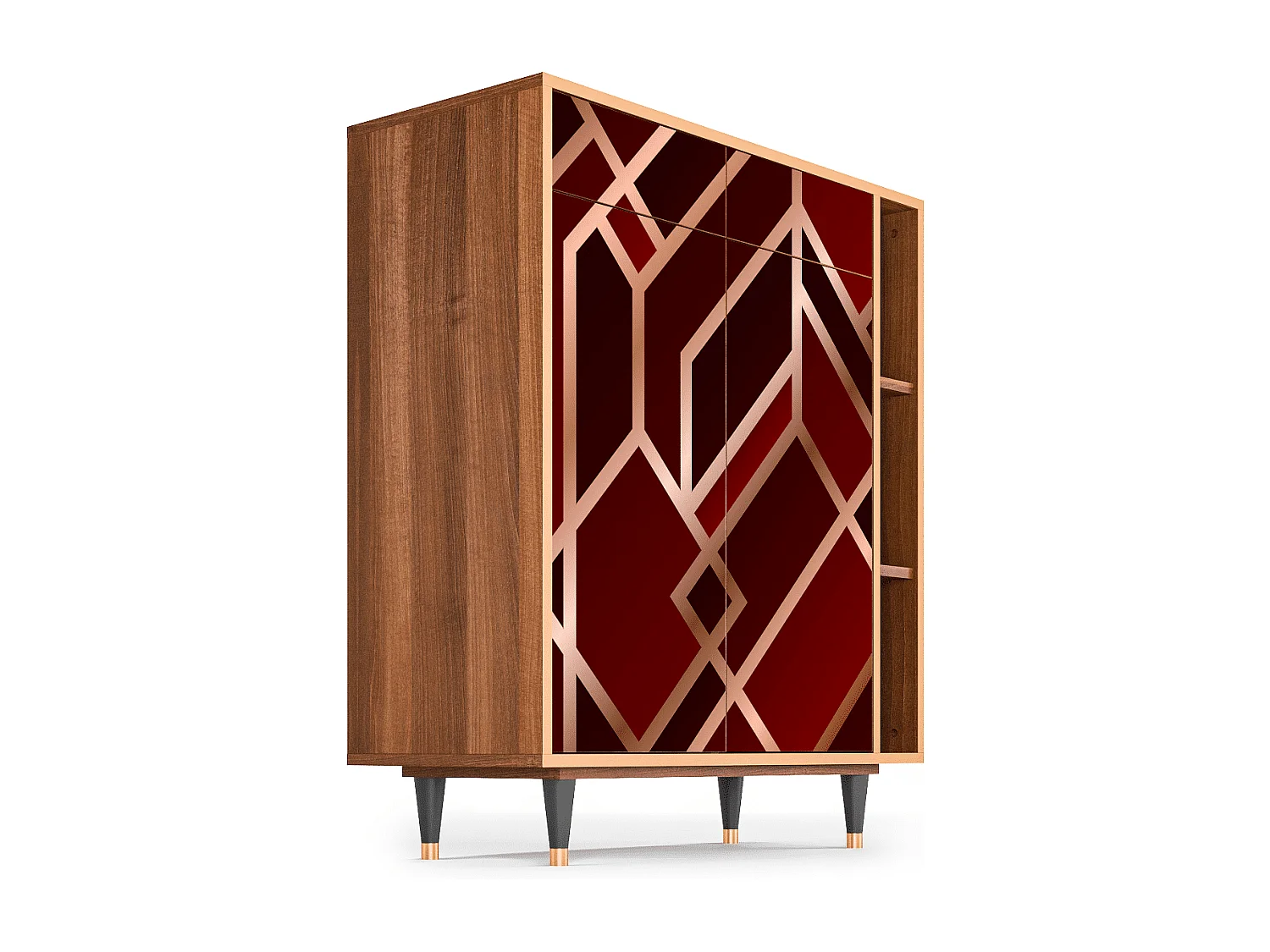 Kredens - 96х110х41 cm - BS6 - Velvet 1920's, Orzech