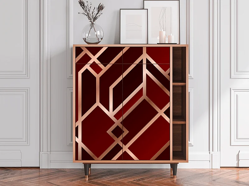 Kredens - 96х110х41 cm - BS6 - Velvet 1920's, Orzech