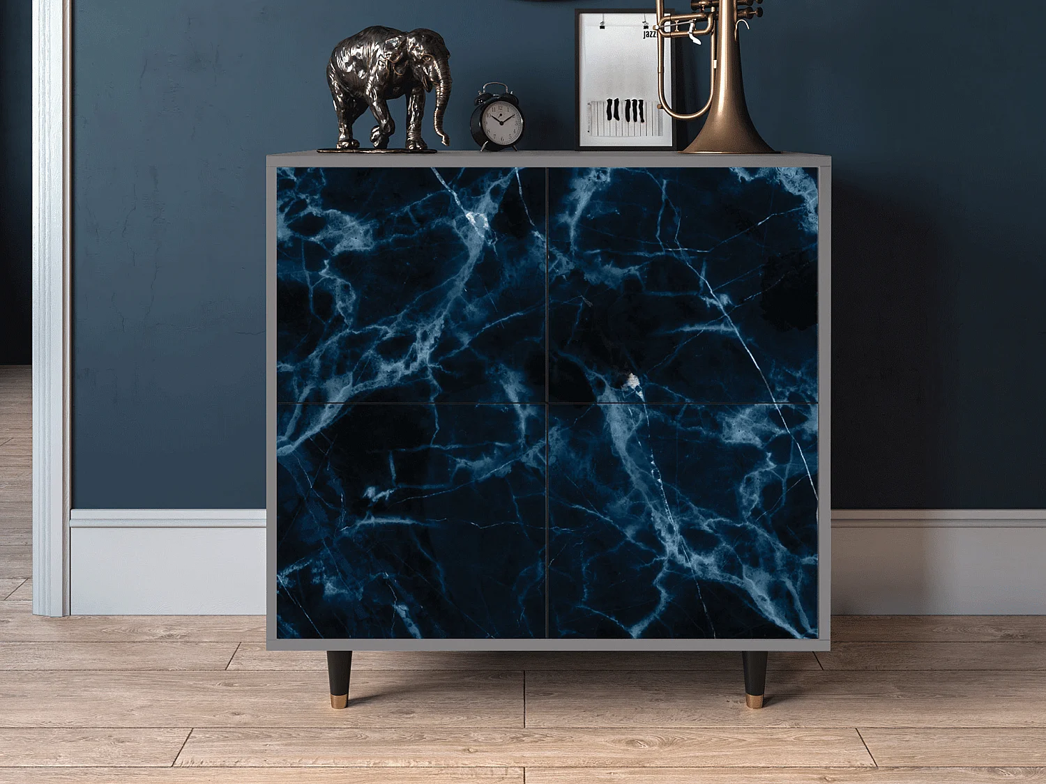 Buffet - 94x96x48 cm - BS3 - Deep Ocean, Gris