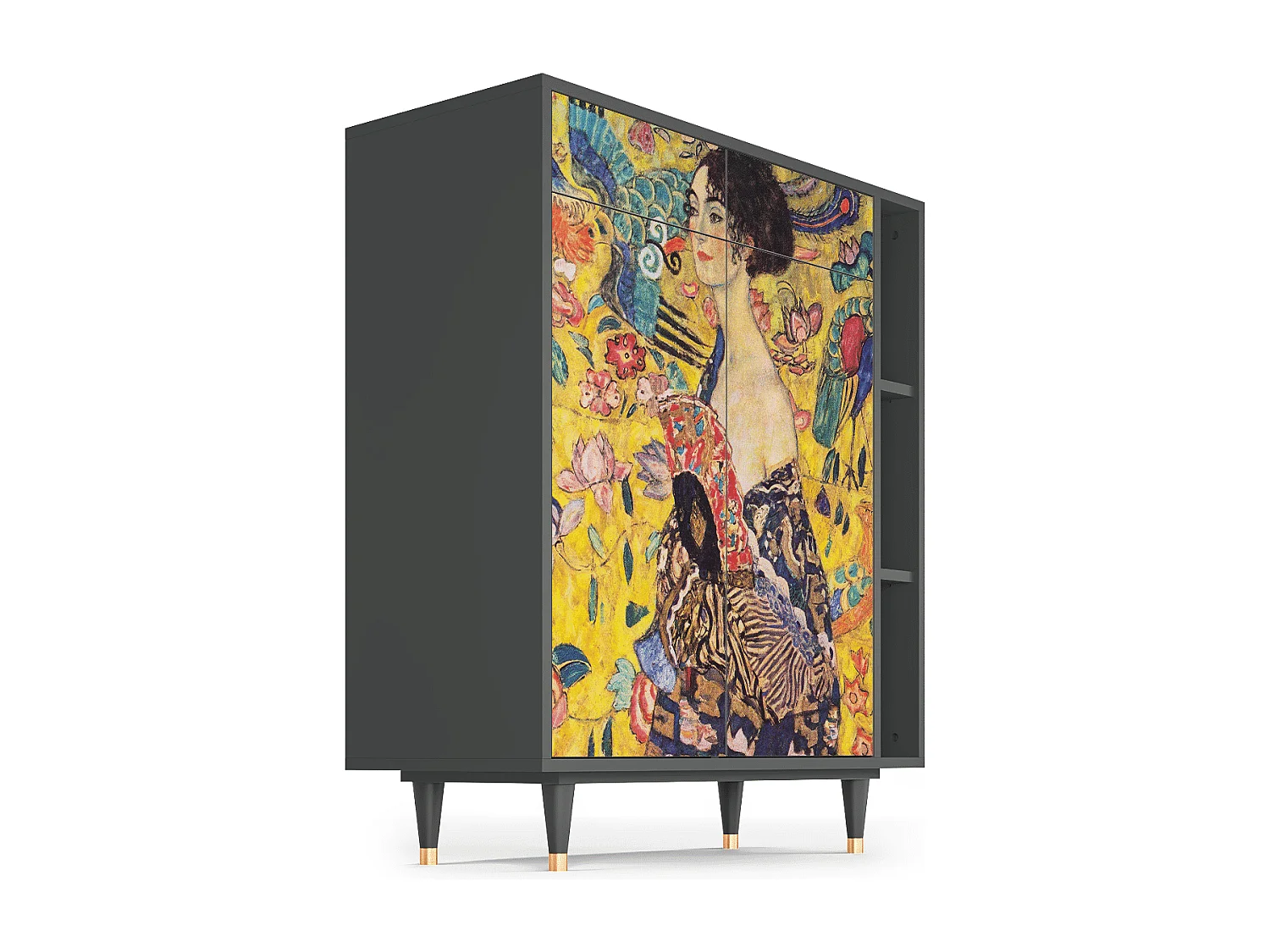 Credenza - 96х110х41 cm - BS6 - Lady with Fan by Klimt, Antracite