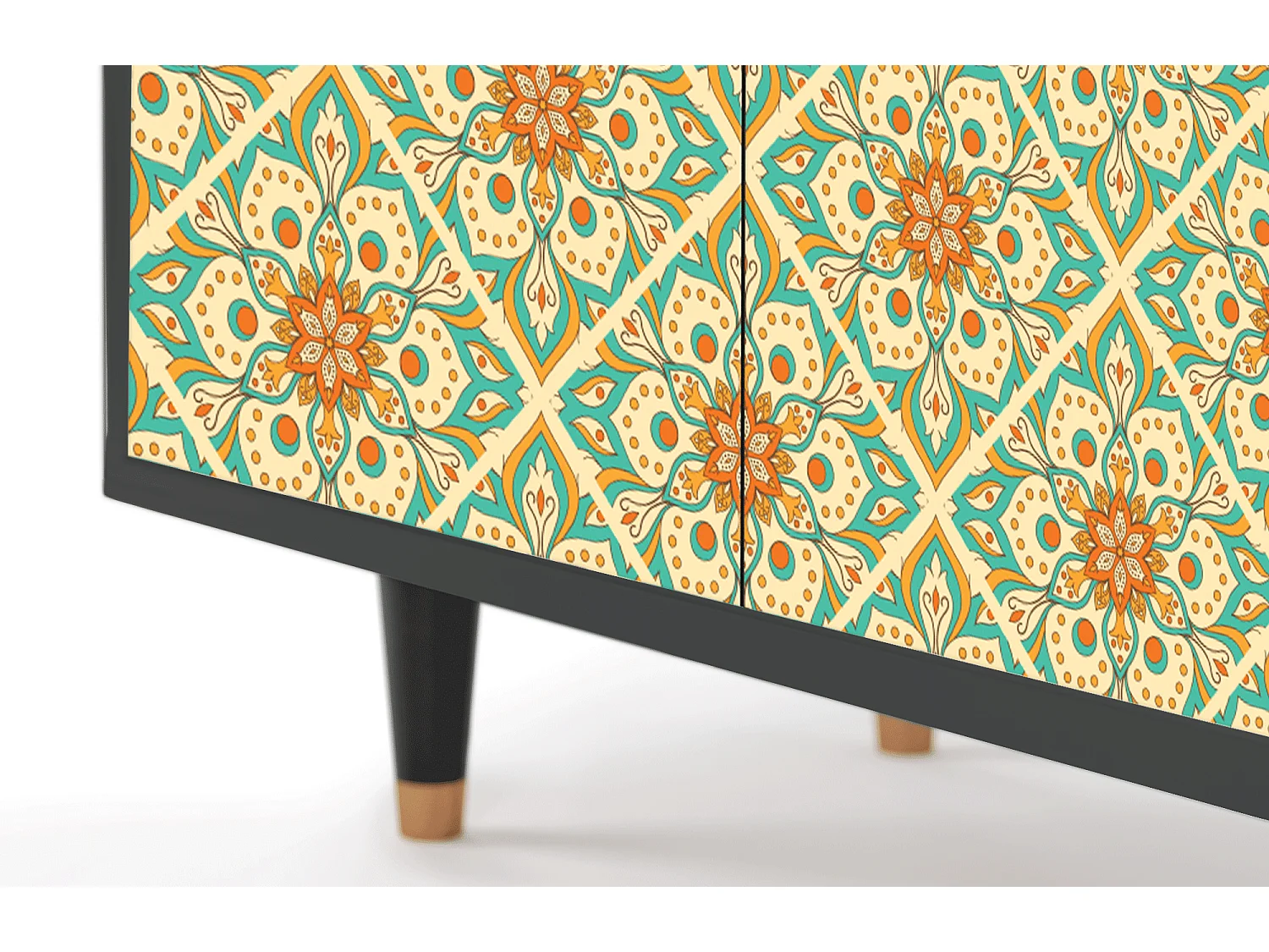 Kredens - 94x96x48 cm - BS3 - Hindu Daisy, Antracyt