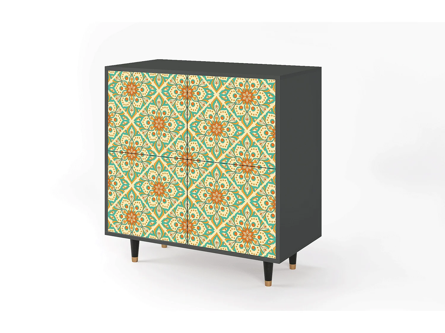 Buffet - 94x96x48 cm - BS3 - Hindu Daisy, Anthracite