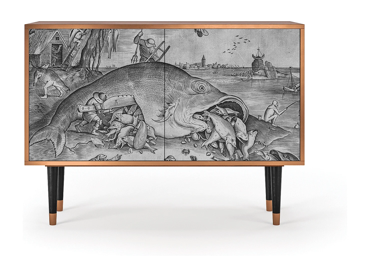 Buffet - 115x85x48 cm - BS4 - Big Fish Eat Little, Noyer