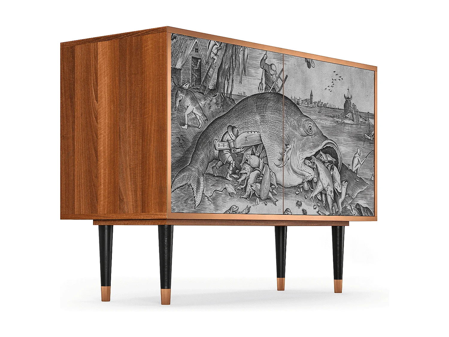 Buffet - 115x85x48 cm - BS4 - Big Fish Eat Little, Noyer