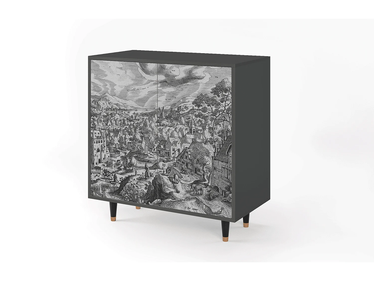 Buffet - 94x96x48 cm - BS3 - Bird Dropping, Anthracite