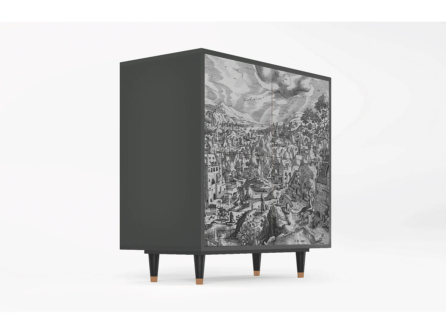 Buffet - 94x96x48 cm - BS3 - Bird Dropping, Anthracite