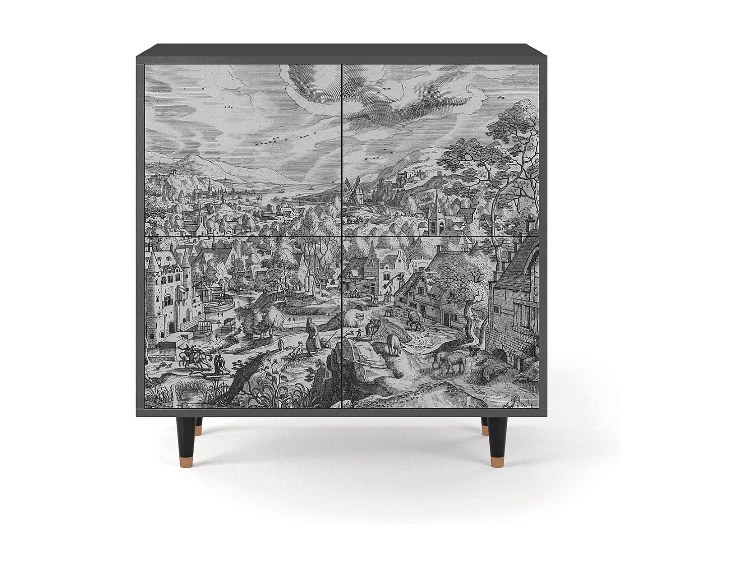 Buffet - 94x96x48 cm - BS3 - Bird Dropping, Anthracite