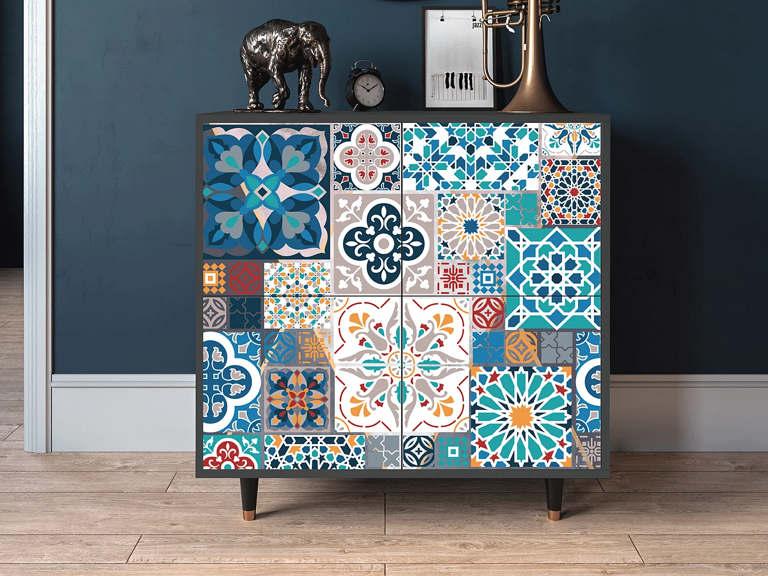 Credenza - 94x96x48 cm - BS3 - Moroccan Market, Antracite