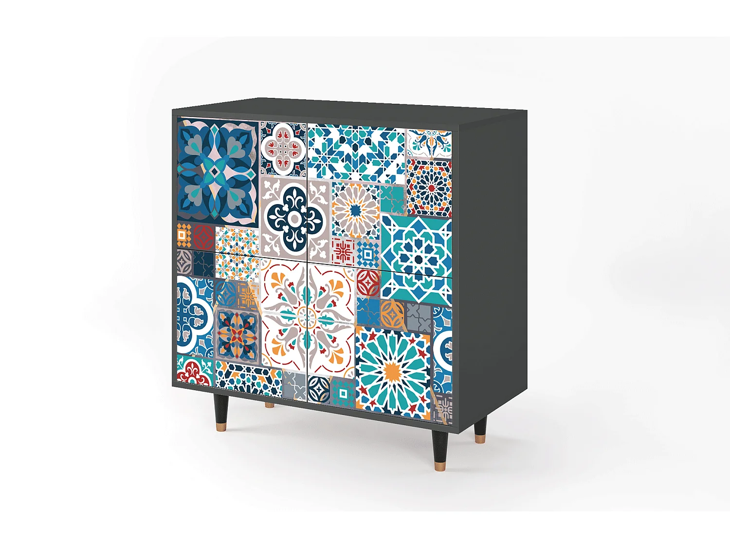 Credenza - 94x96x48 cm - BS3 - Moroccan Market, Antracite