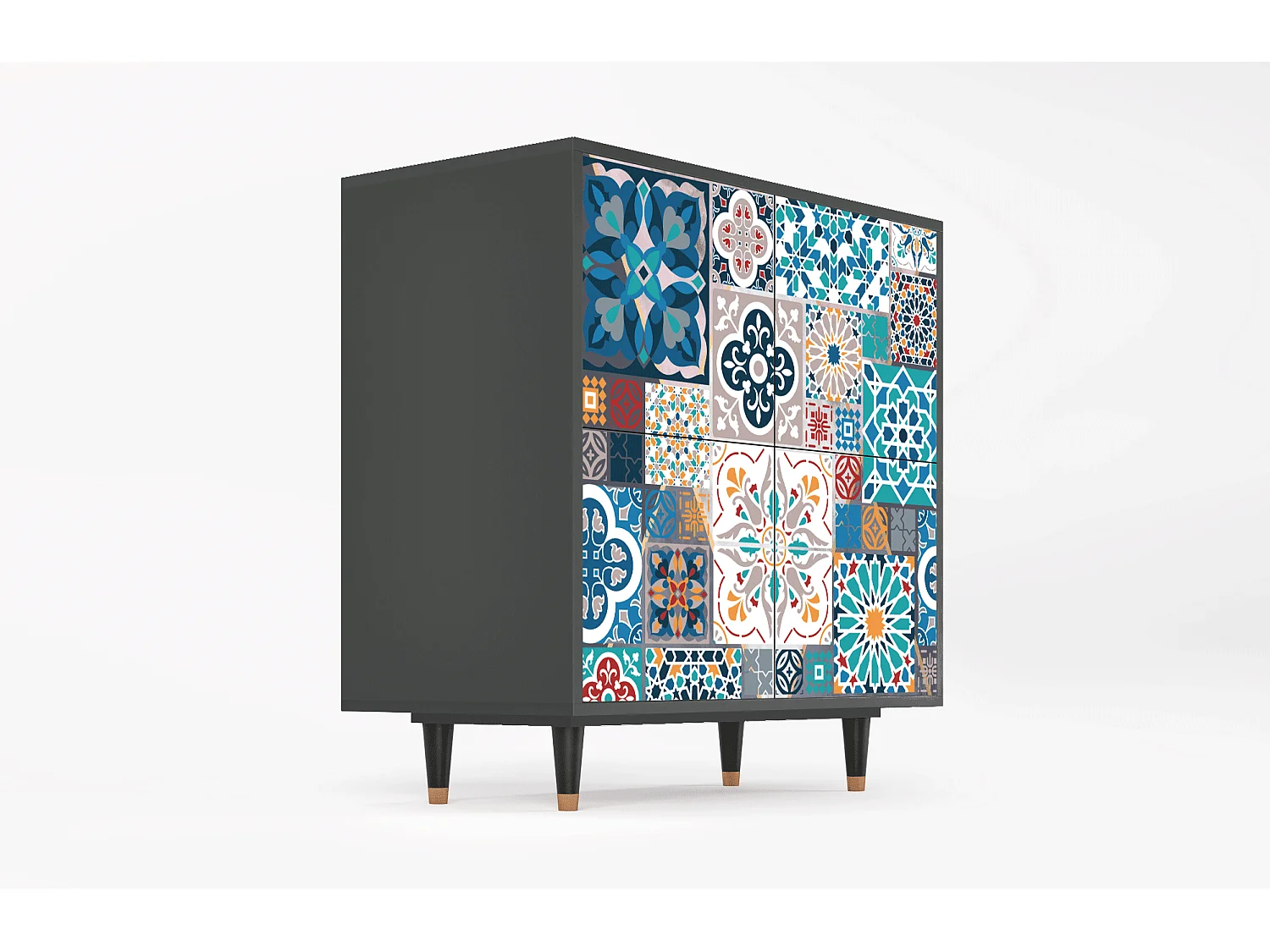 Credenza - 94x96x48 cm - BS3 - Moroccan Market, Antracite