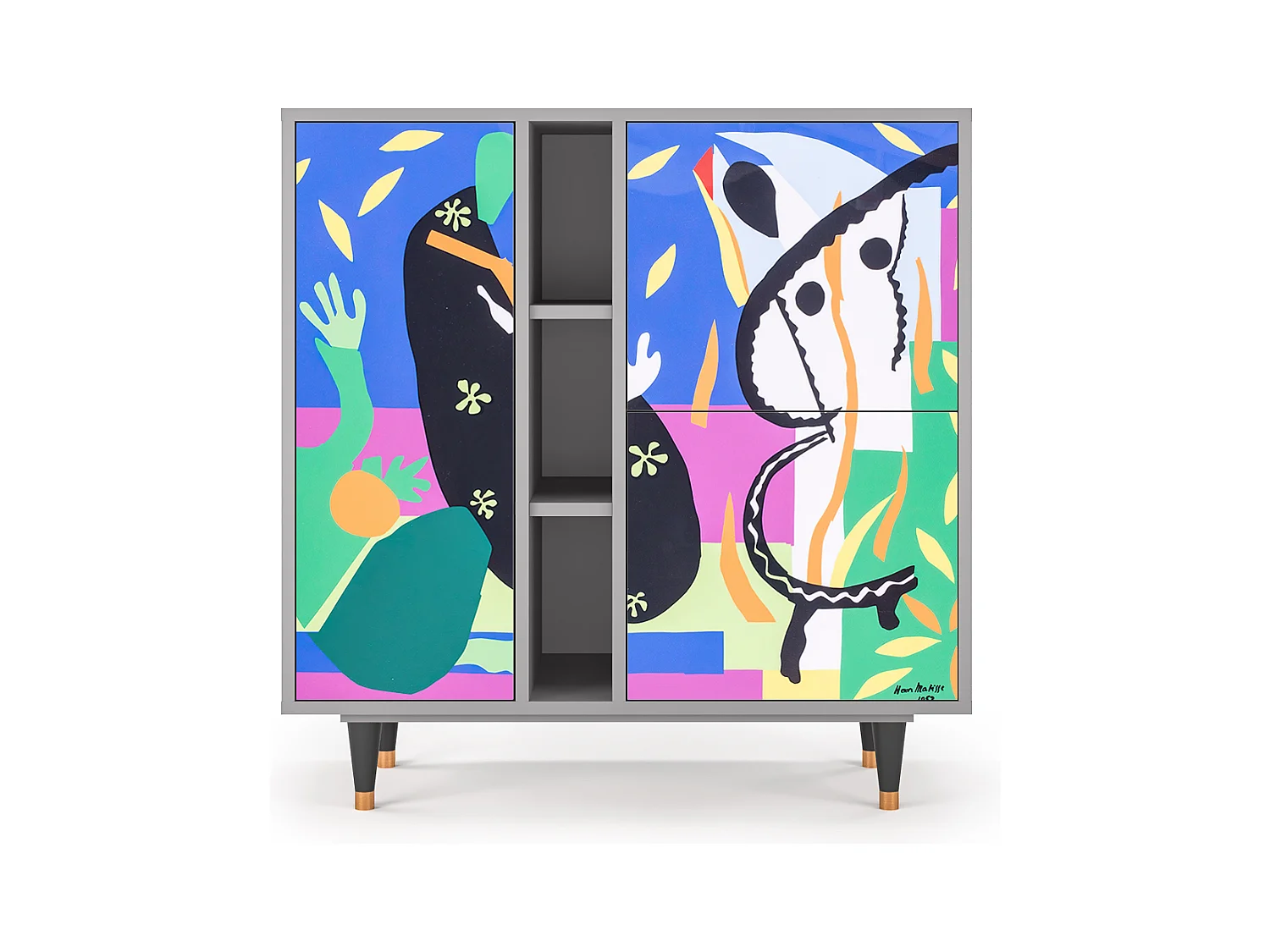 Kredens - 94х96х41 cm - BS5 - La Tristesse du Roi, Szary